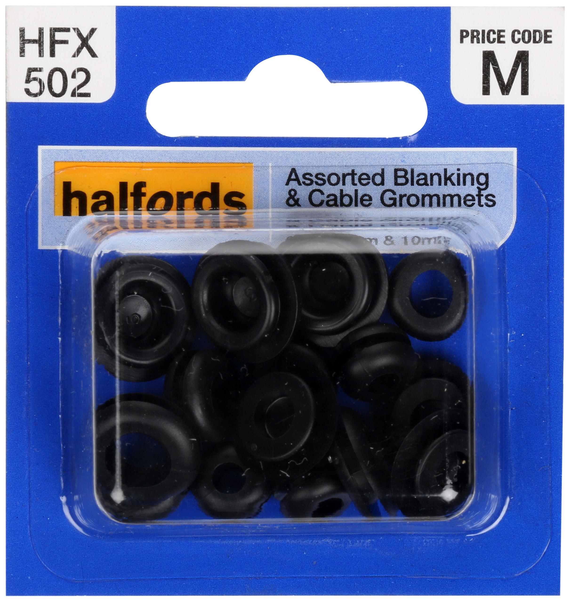 Halfords Assorted Blanking & Cable Grommets (Hfx502)