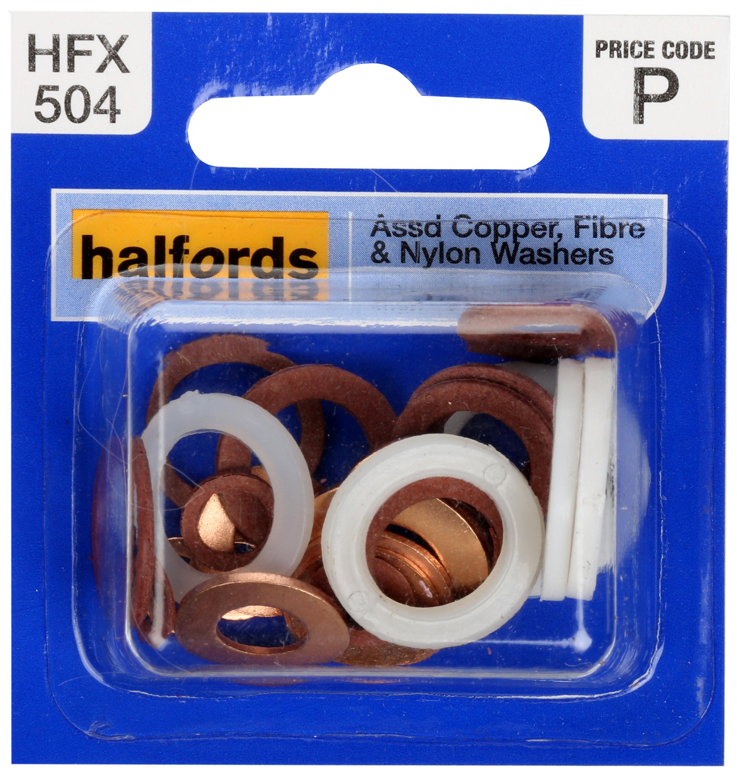Halfords Assorted Washers (Hfx504) 4-14Mm