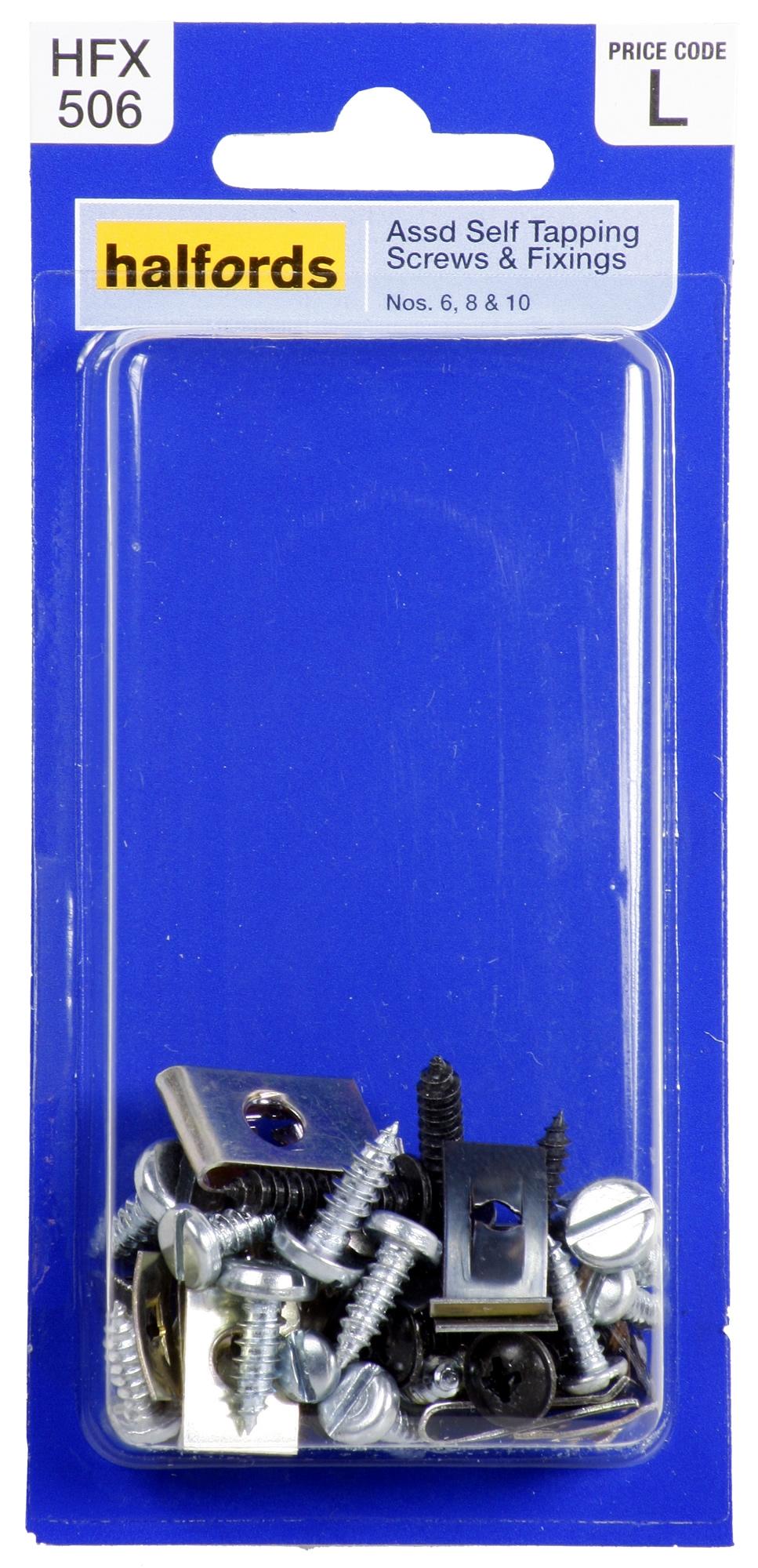 Halfords Assorted Self Tapping Screws & Fixings (HFX506) Halfords UK
