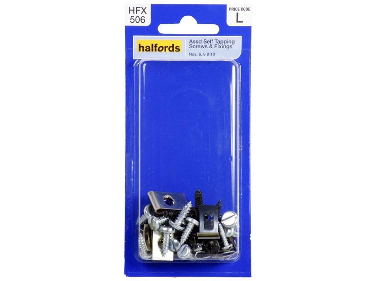 Halfords Assorted Self Tapping Screws & Fixings (HFX506)