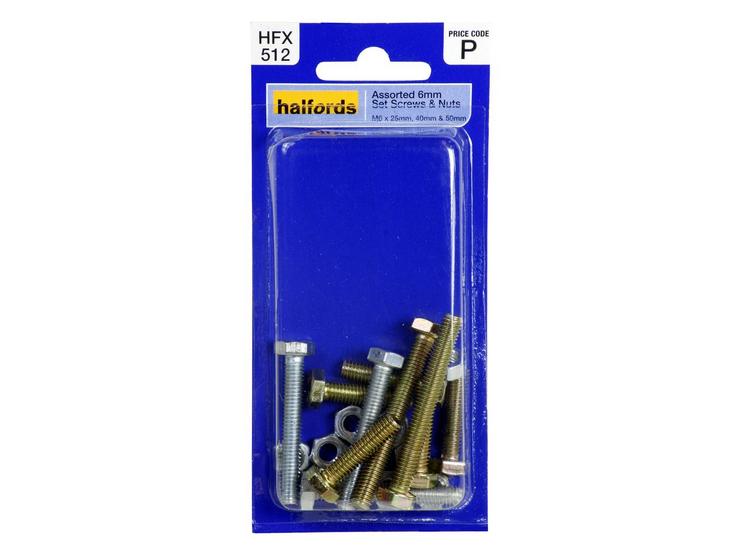 Halfords Assorted Screws & Nuts (HFX512) 6mm