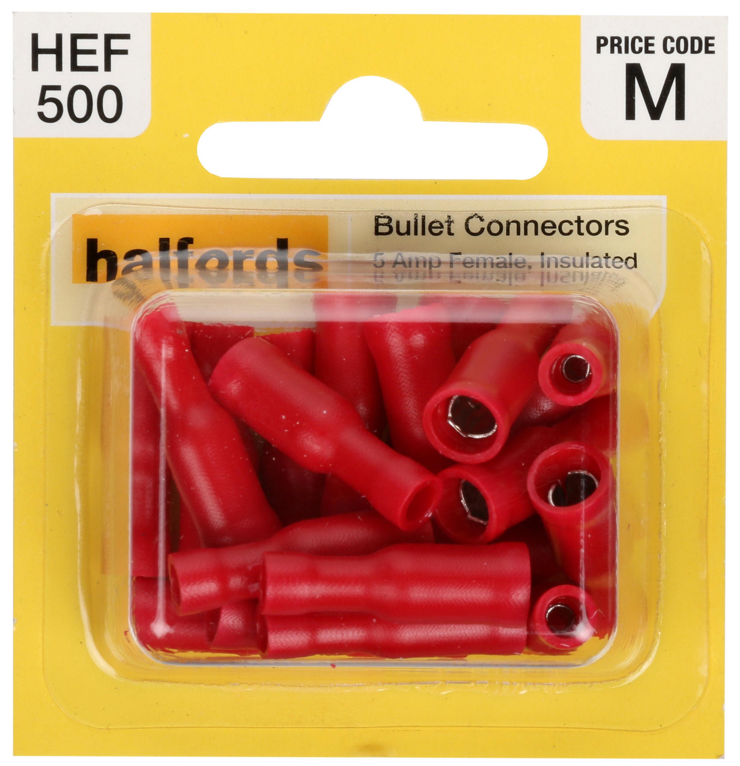 Halfords Bullet Connectors (Hef500) 5 Amp/Female