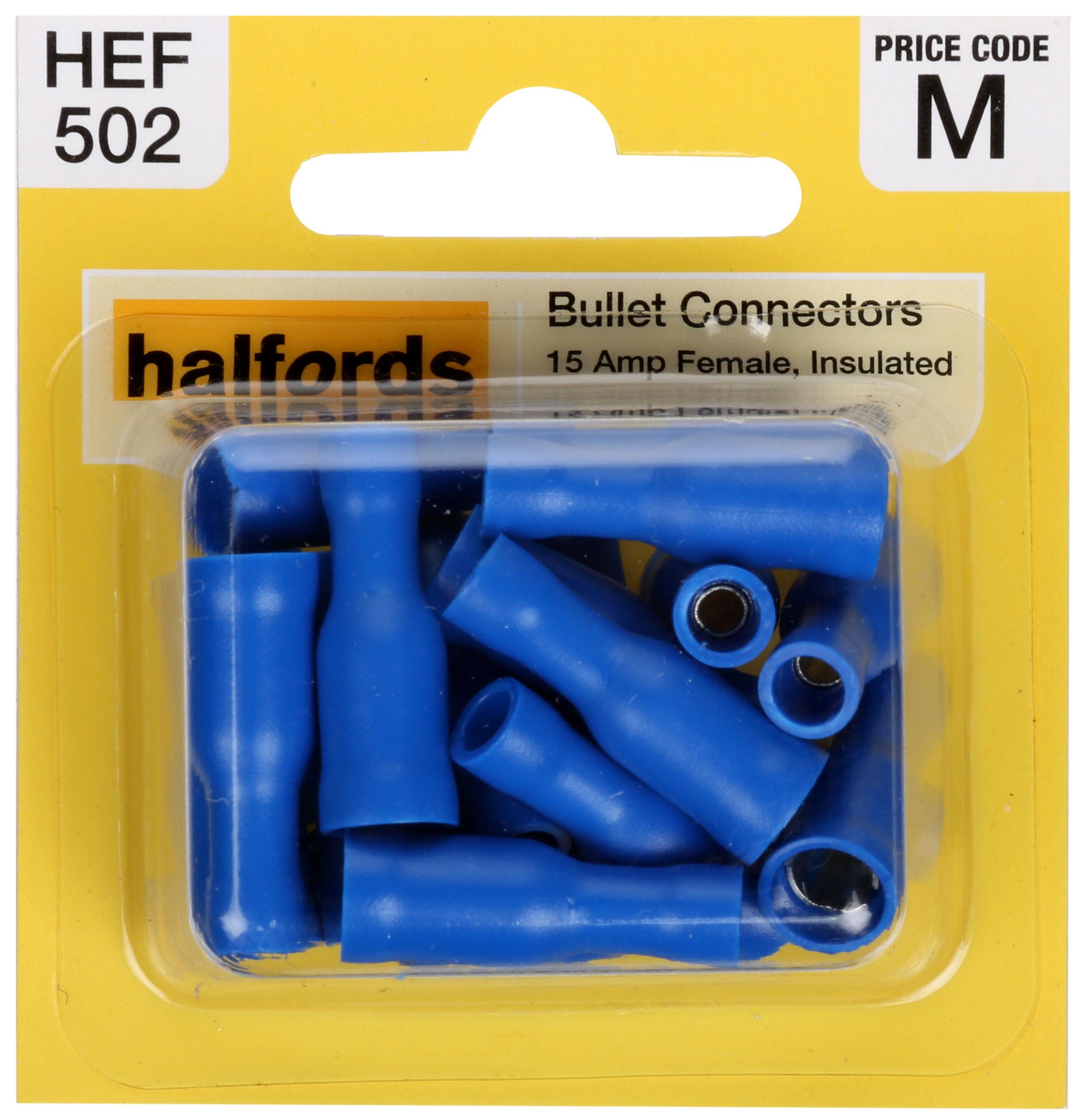 Halfords Bullet Connectors (Hef502) 15 Amp/Female