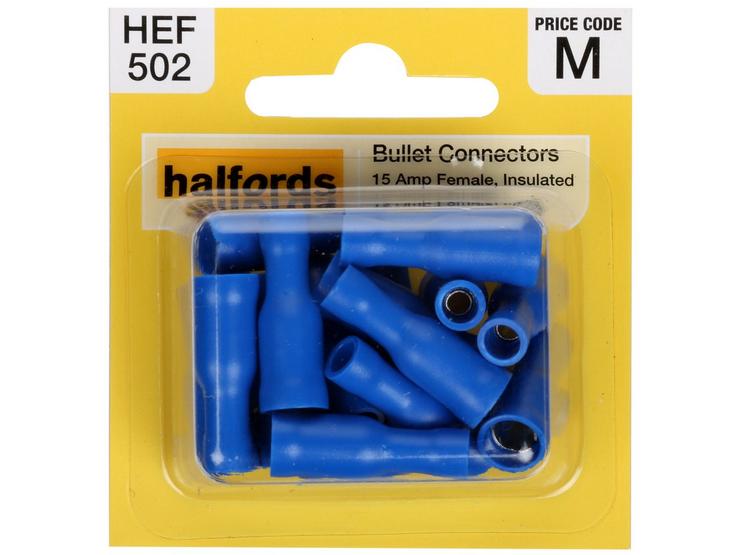 Halfords Bullet Connectors (HEF502) 15 Amp/Female
