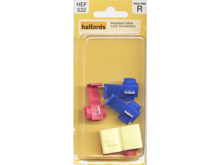 Halfords Assorted Cable Lock Connectors (HEF532)