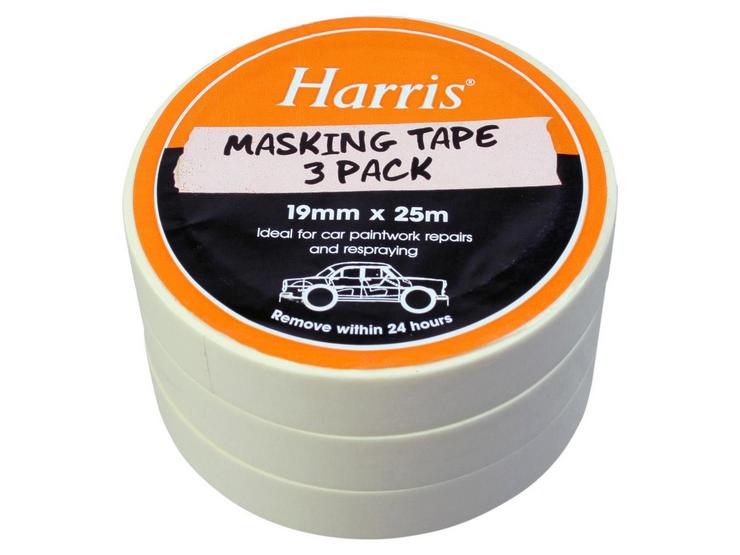 Harris Masking Tape 19mmx25m 3 Pack