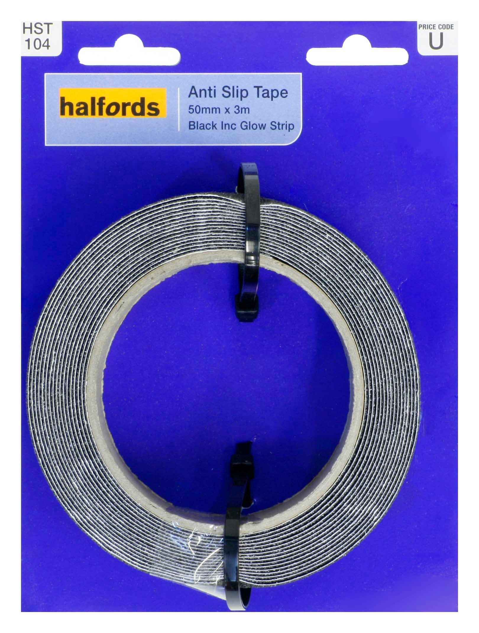 Halfords Anti-Slip Tape 50Mmx3M Black With Glow Strip