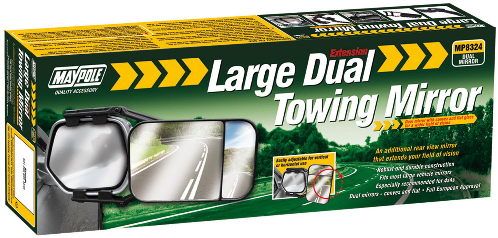 Maypole Large Dual Glass Towing Mirror