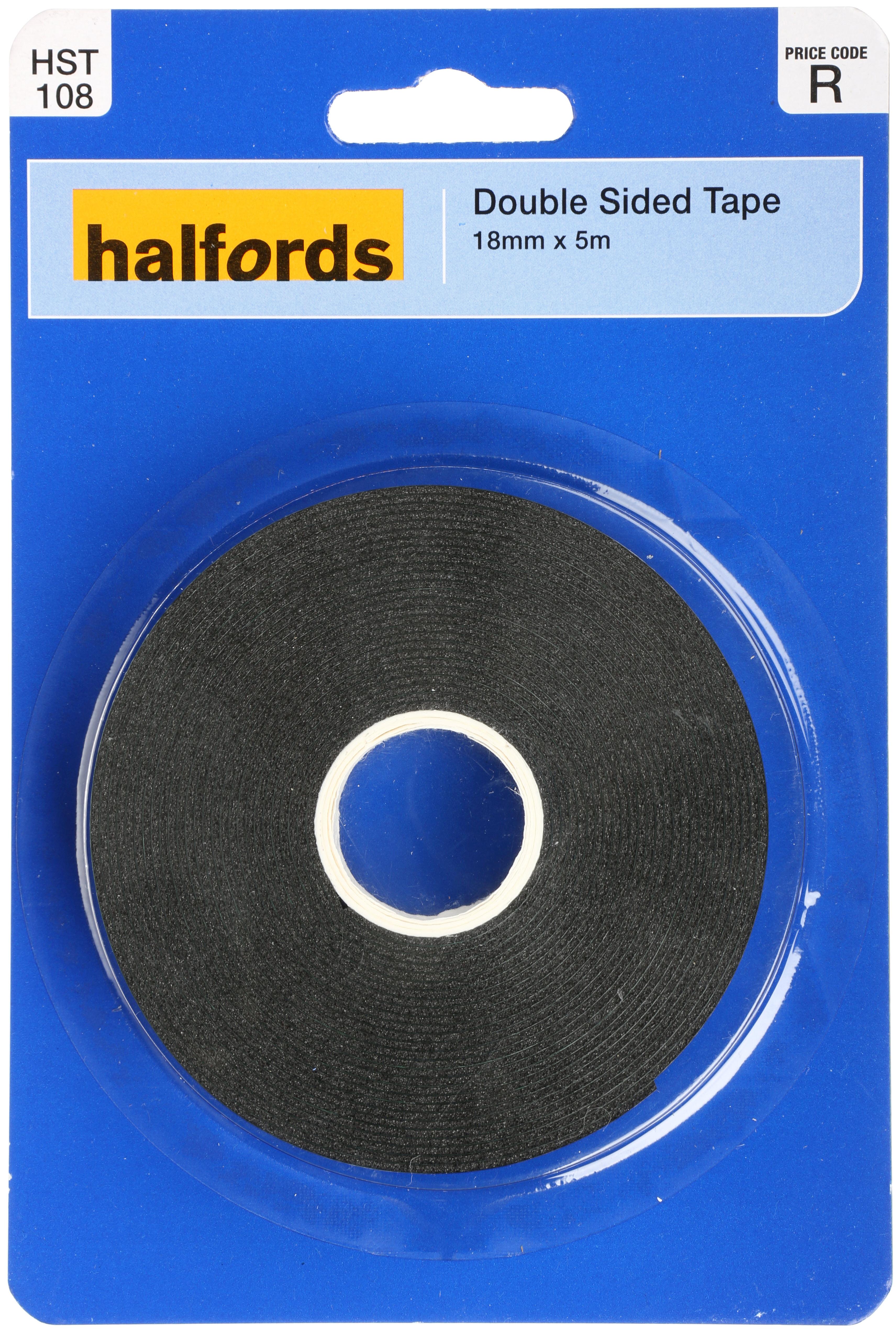 Halfords Double Sided Tape 18Mm X 5M