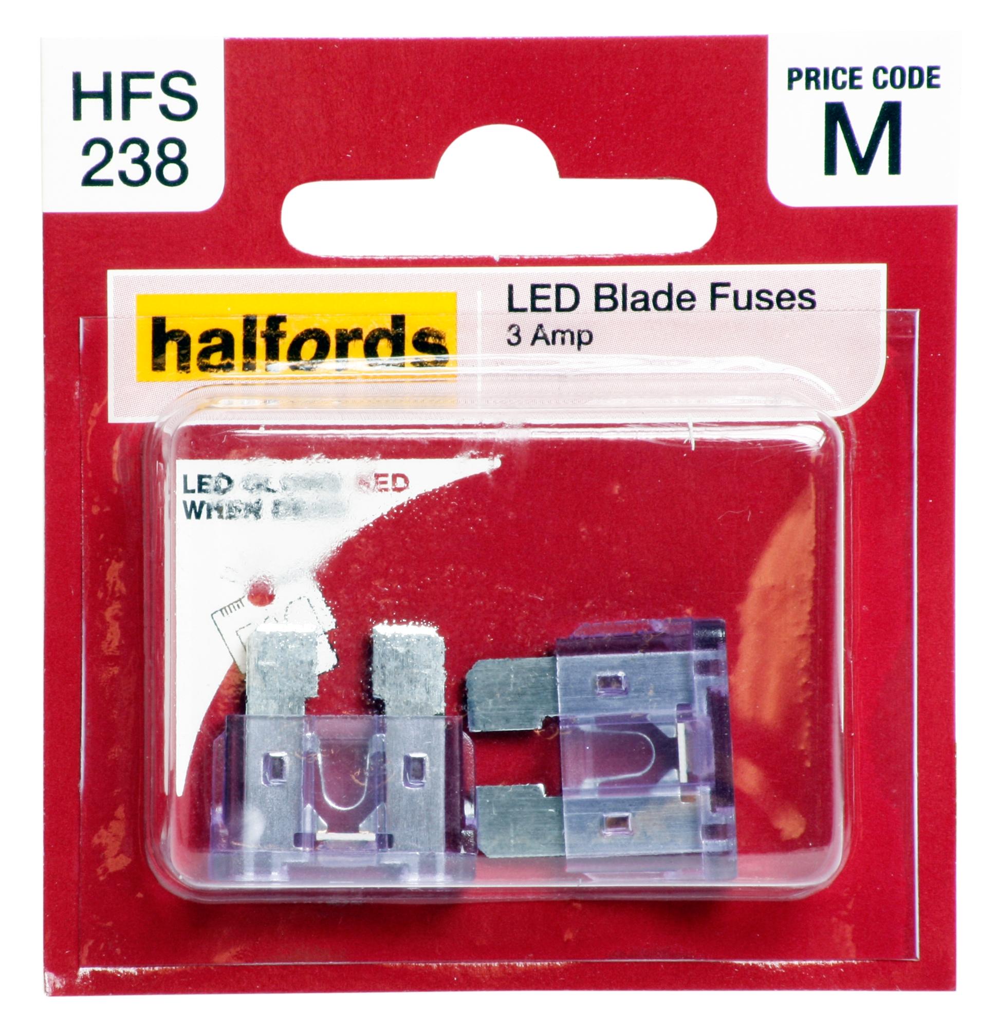 Halfords Led Blade Fuses 3 Amp (Hfs238)