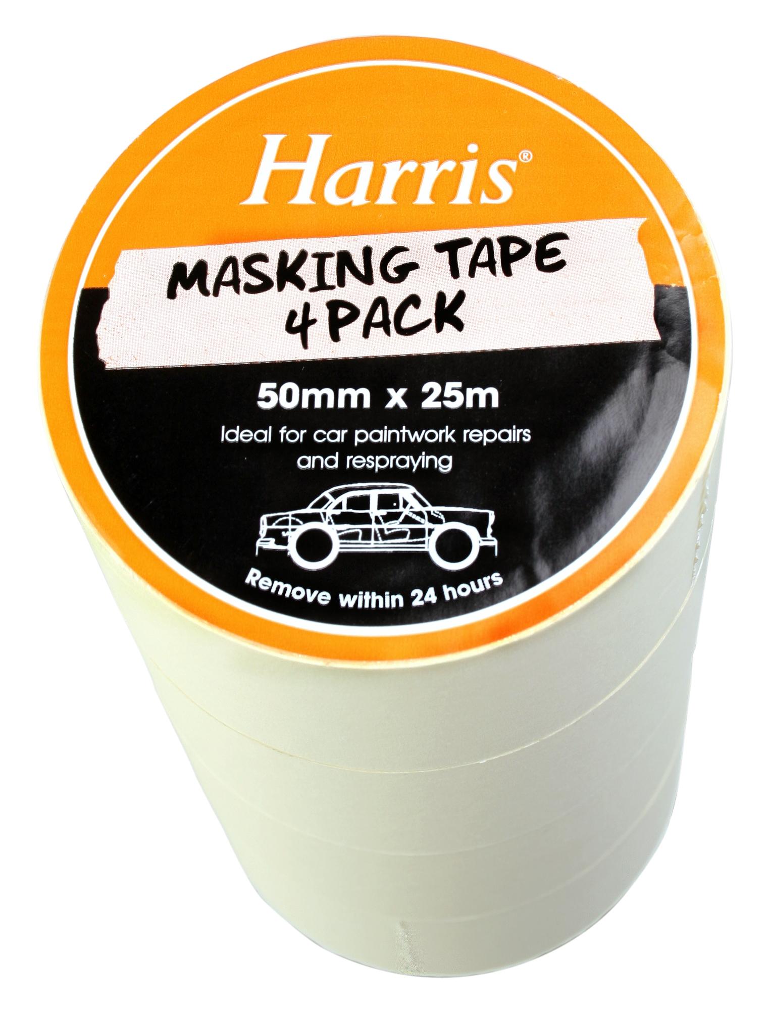 Harris Masking Tape (50Mmx25M) 4 Pack