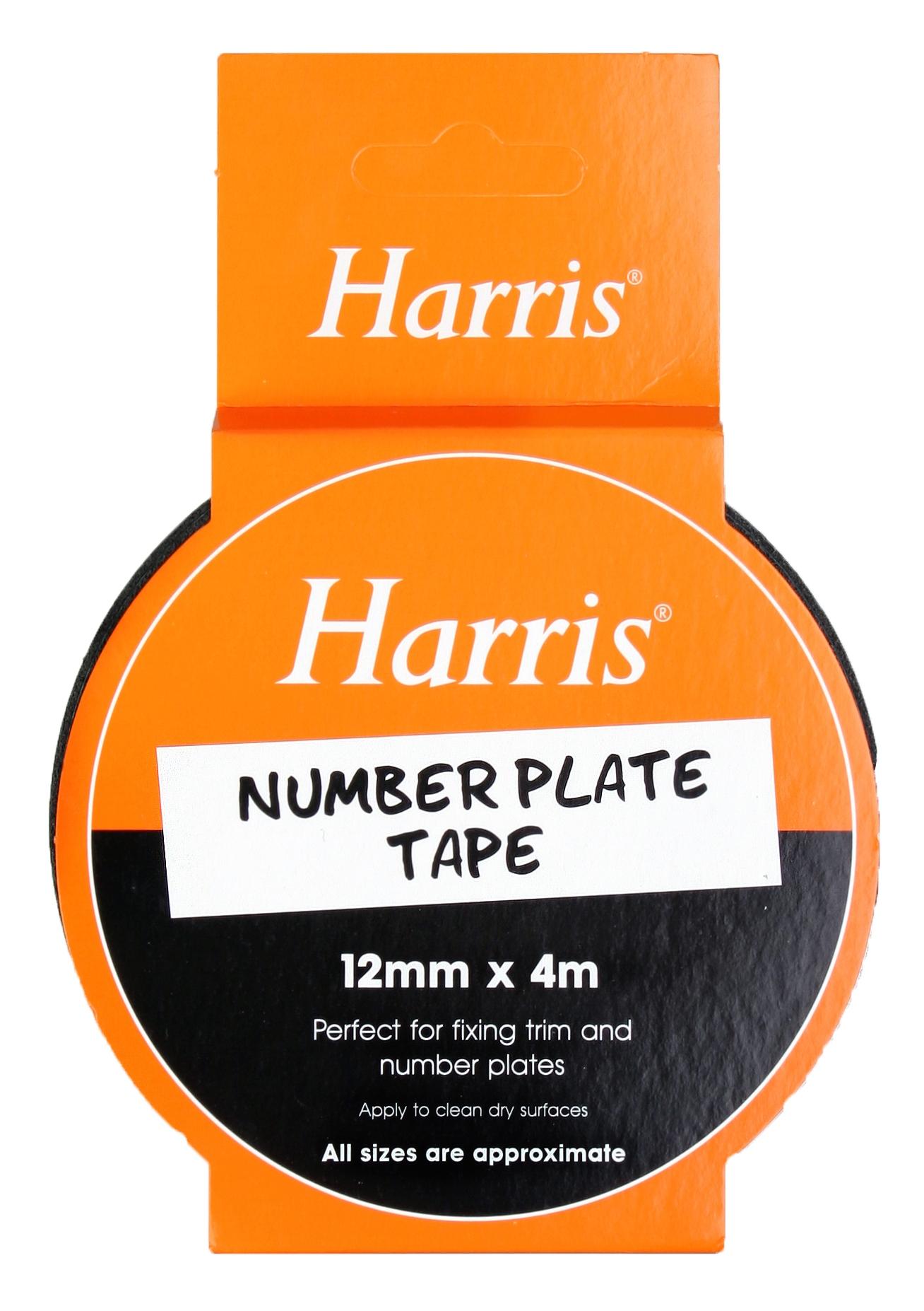 Harris Number Plate Tape (12mmx4m) Halfords UK