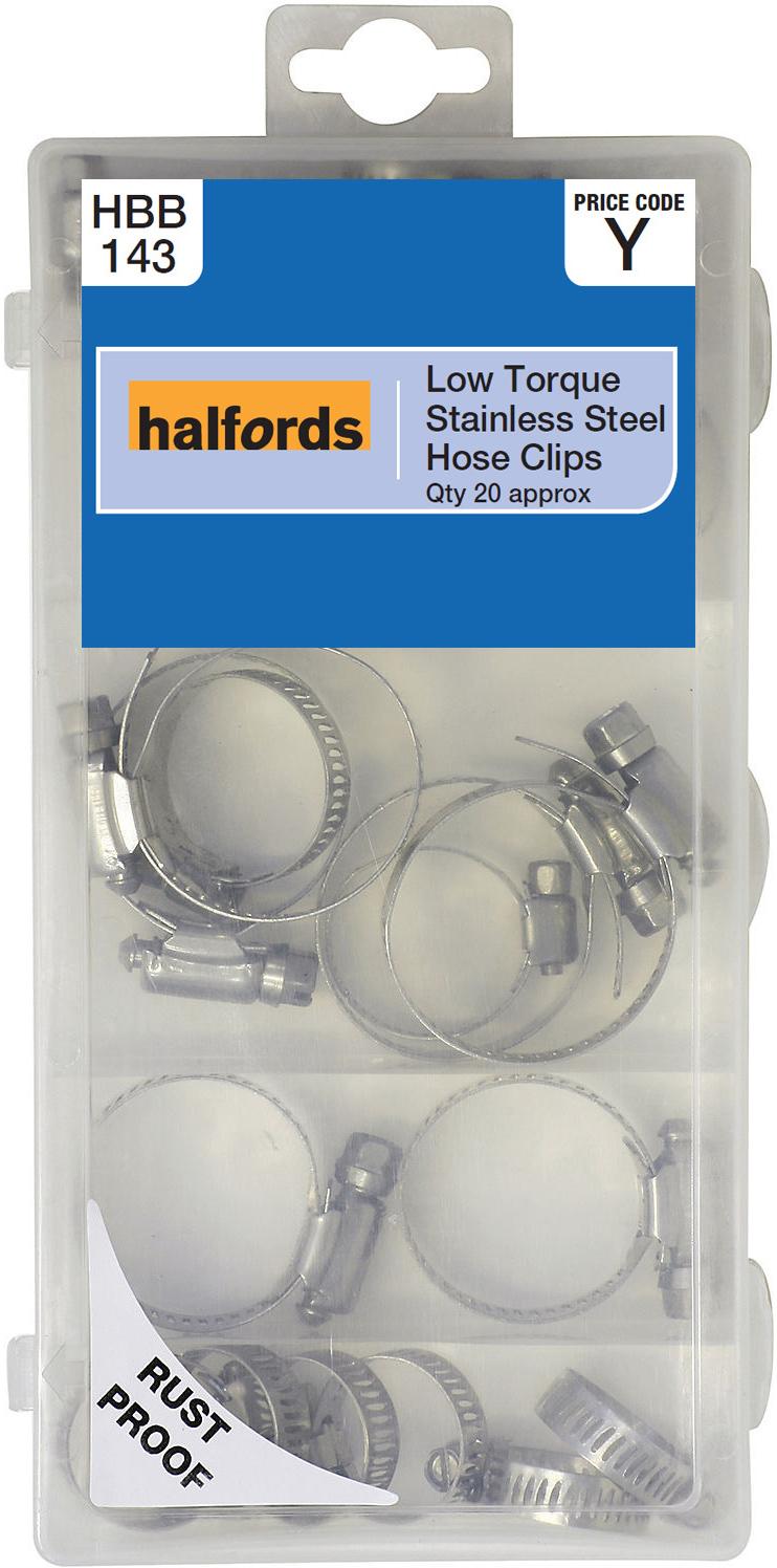 Halfords Assorted Stainless Steel Hose Clips