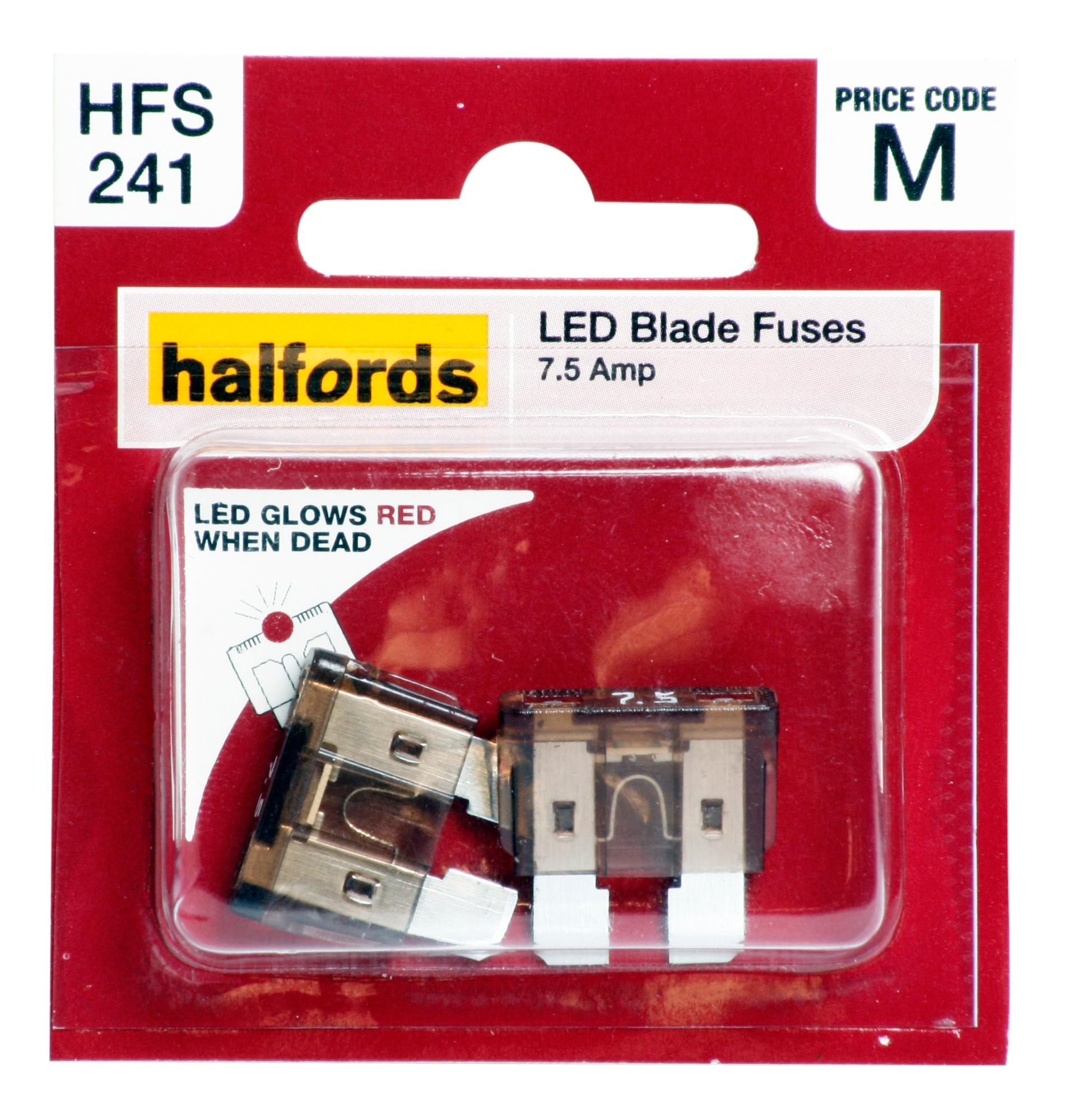 Halfords Led Blade Fuses 7.5 Amp (Hfs241)
