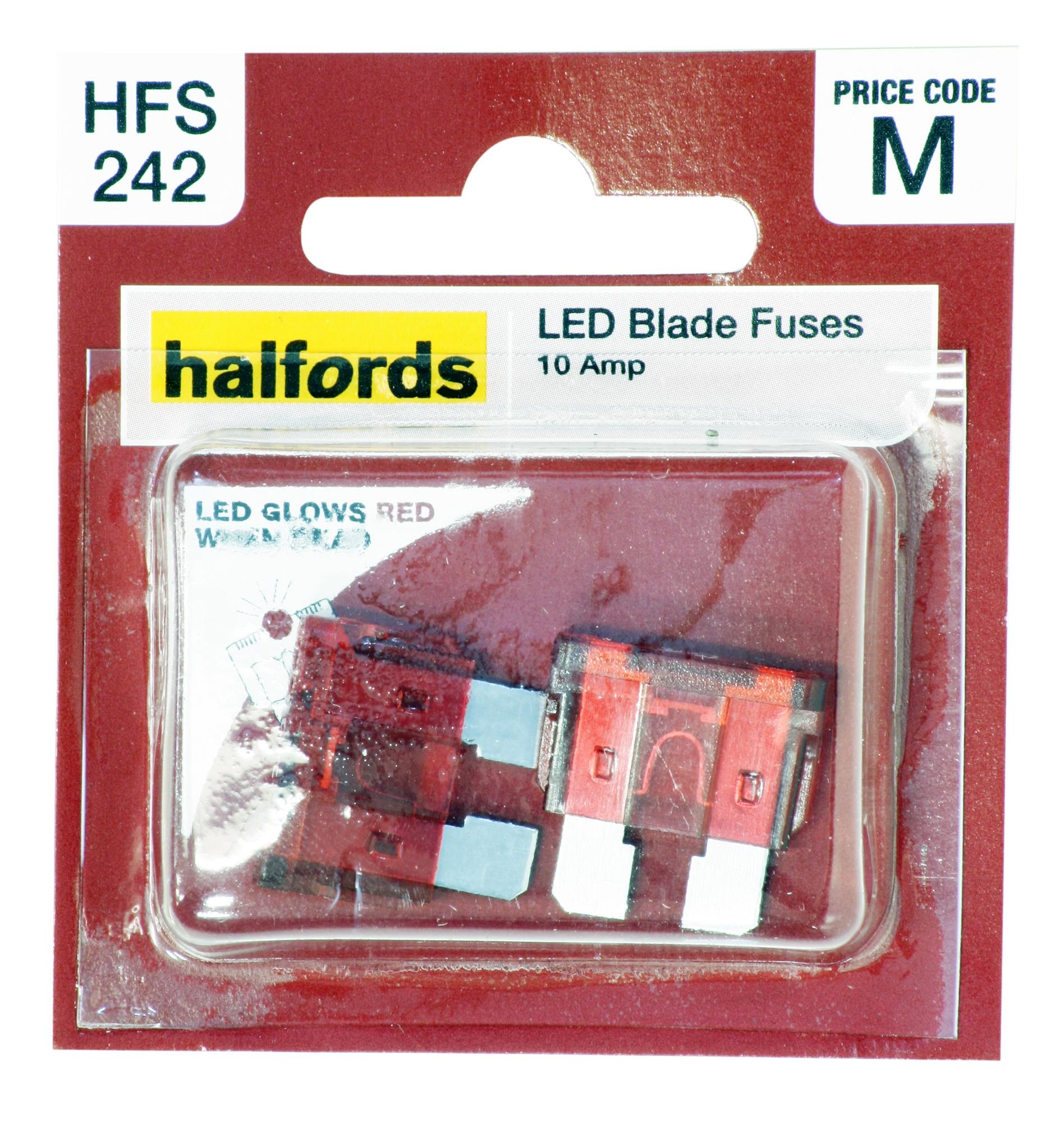Halfords Led Blade Fuses 10 Amp (Hfs242)