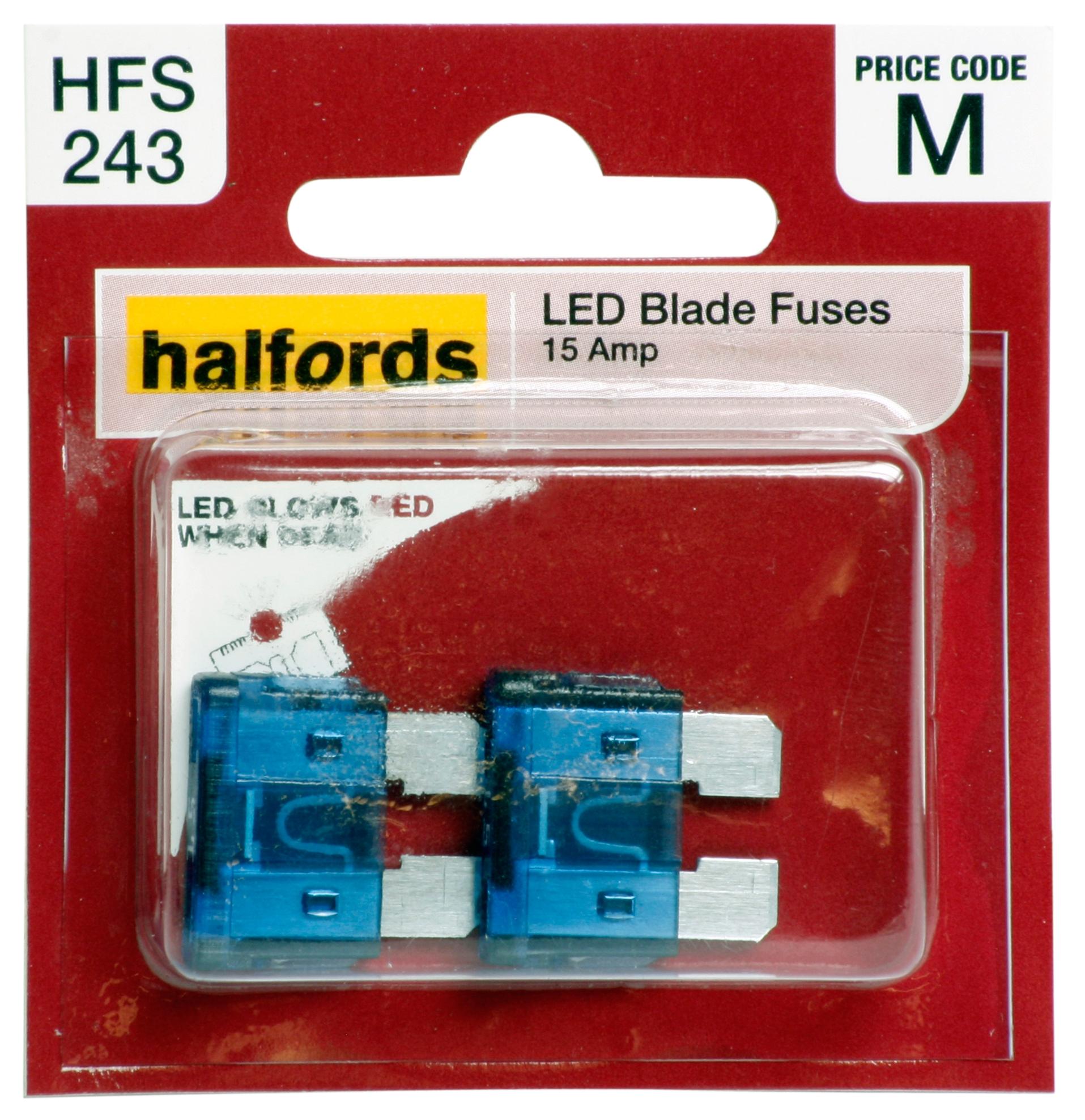 Halfords Led Blade Fuses 15 Amp (Hfs243)