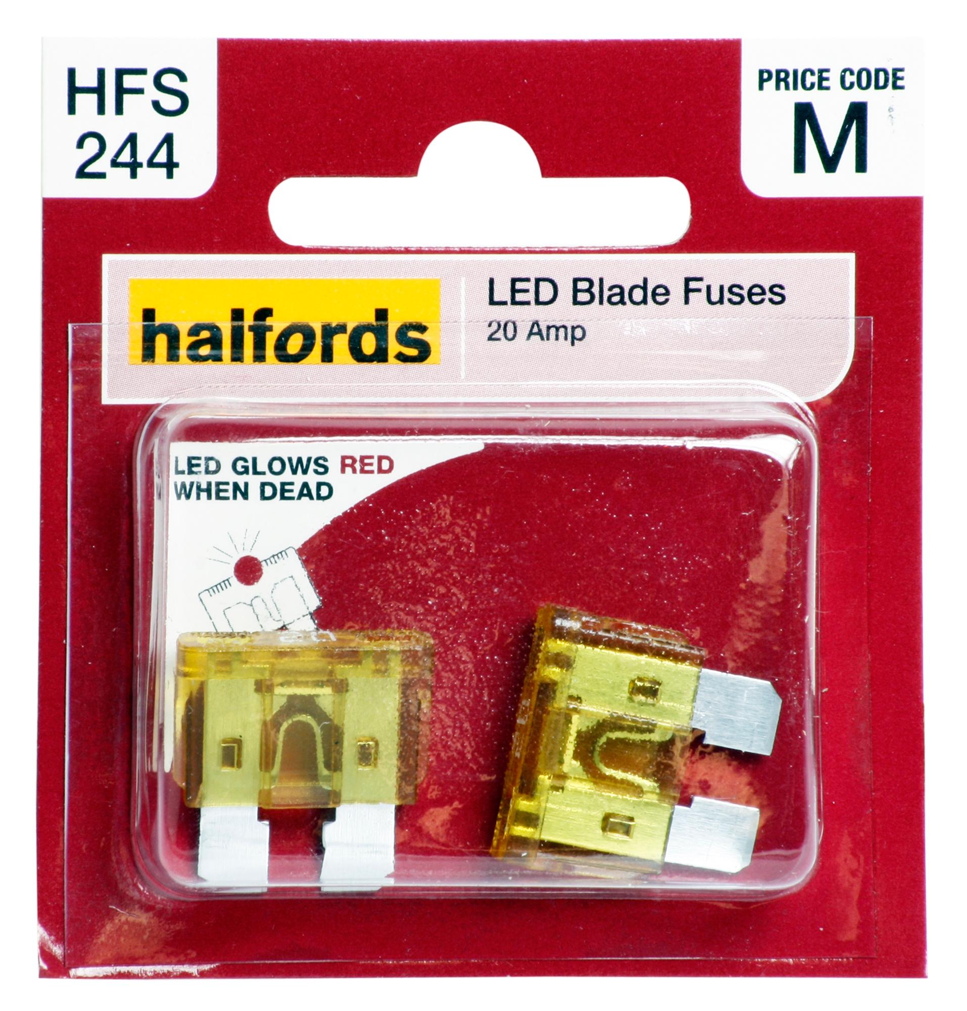 Halfords Led Blade Fuses 20 Amp (Hfs244)