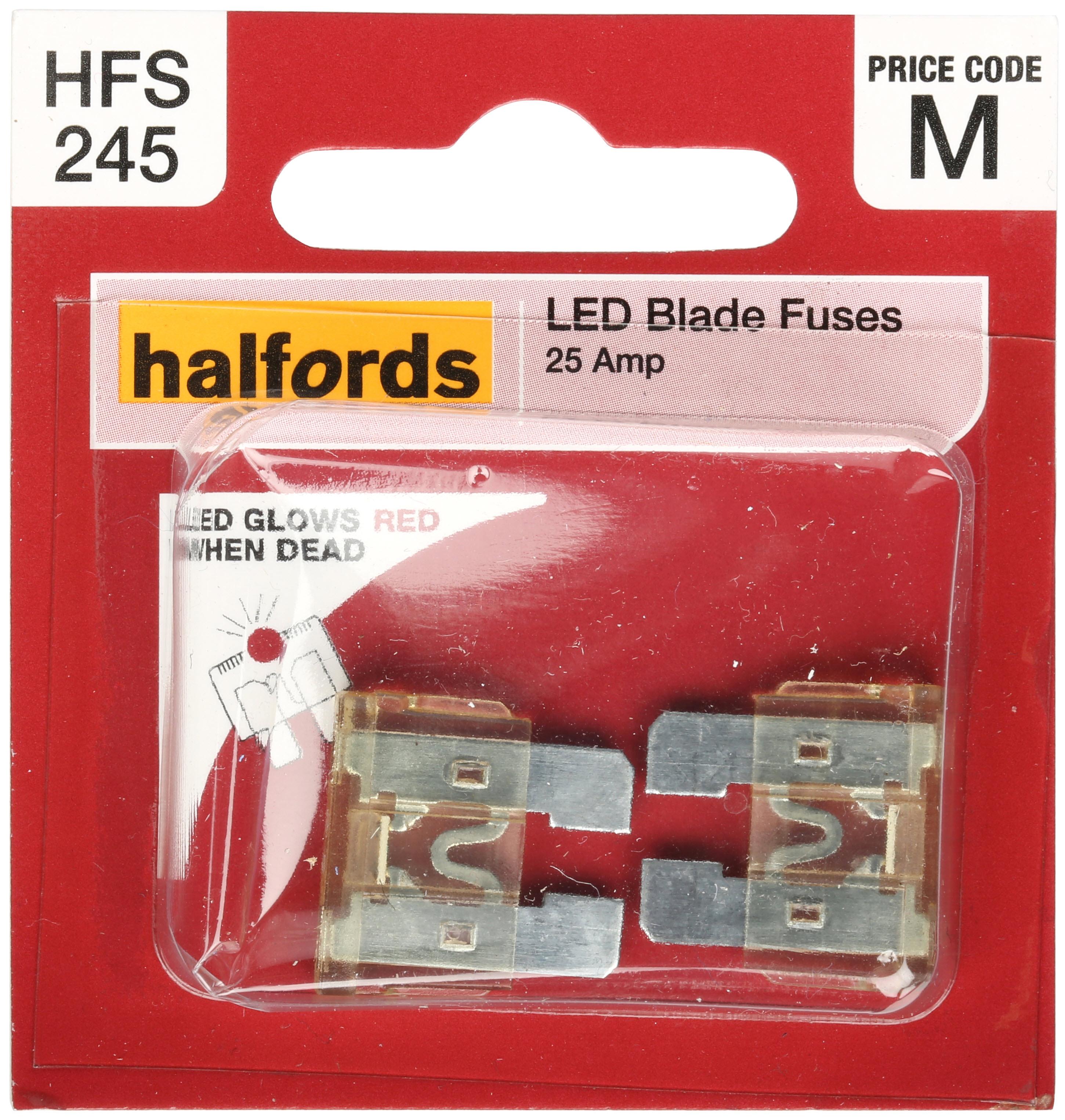 Halfords Assorted Led Blade Fuses 10/15/20/25/30 Amp (Hfs247)