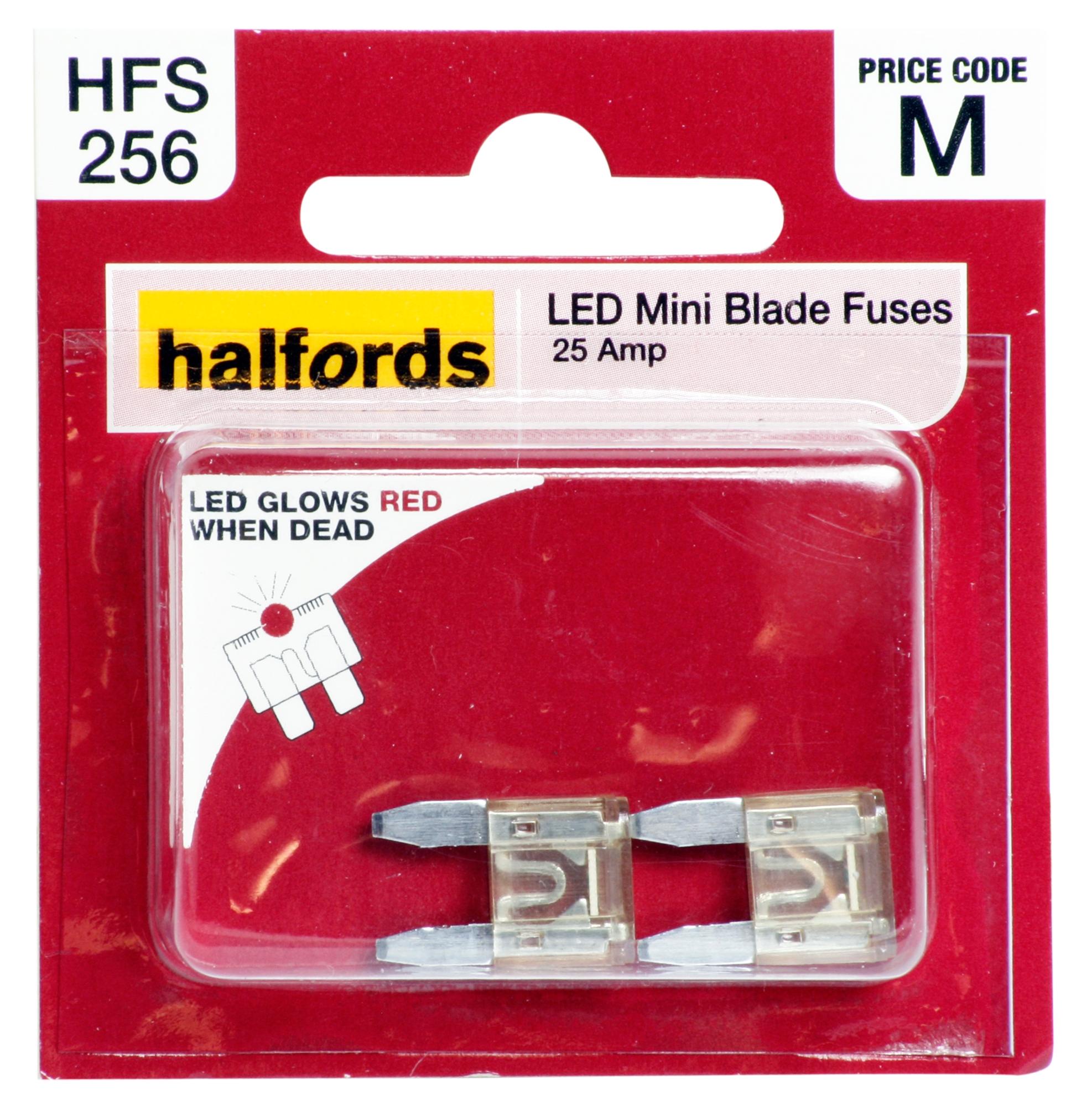 Halfords Led Mini Blade Fuses 25 Amp (Hfs256)