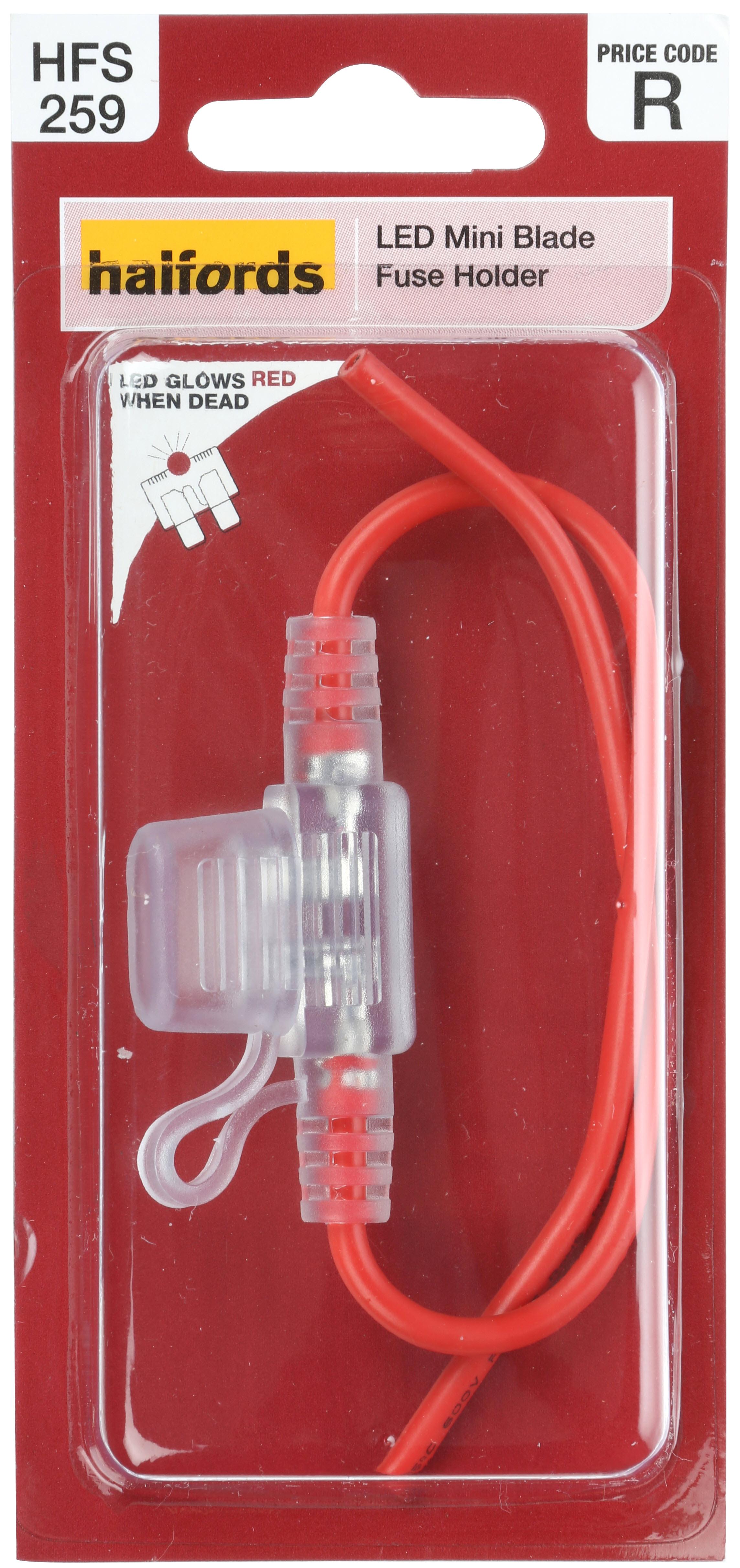 Halfords Mini Blade Fuse Holder for LED Fuses Halfords UK