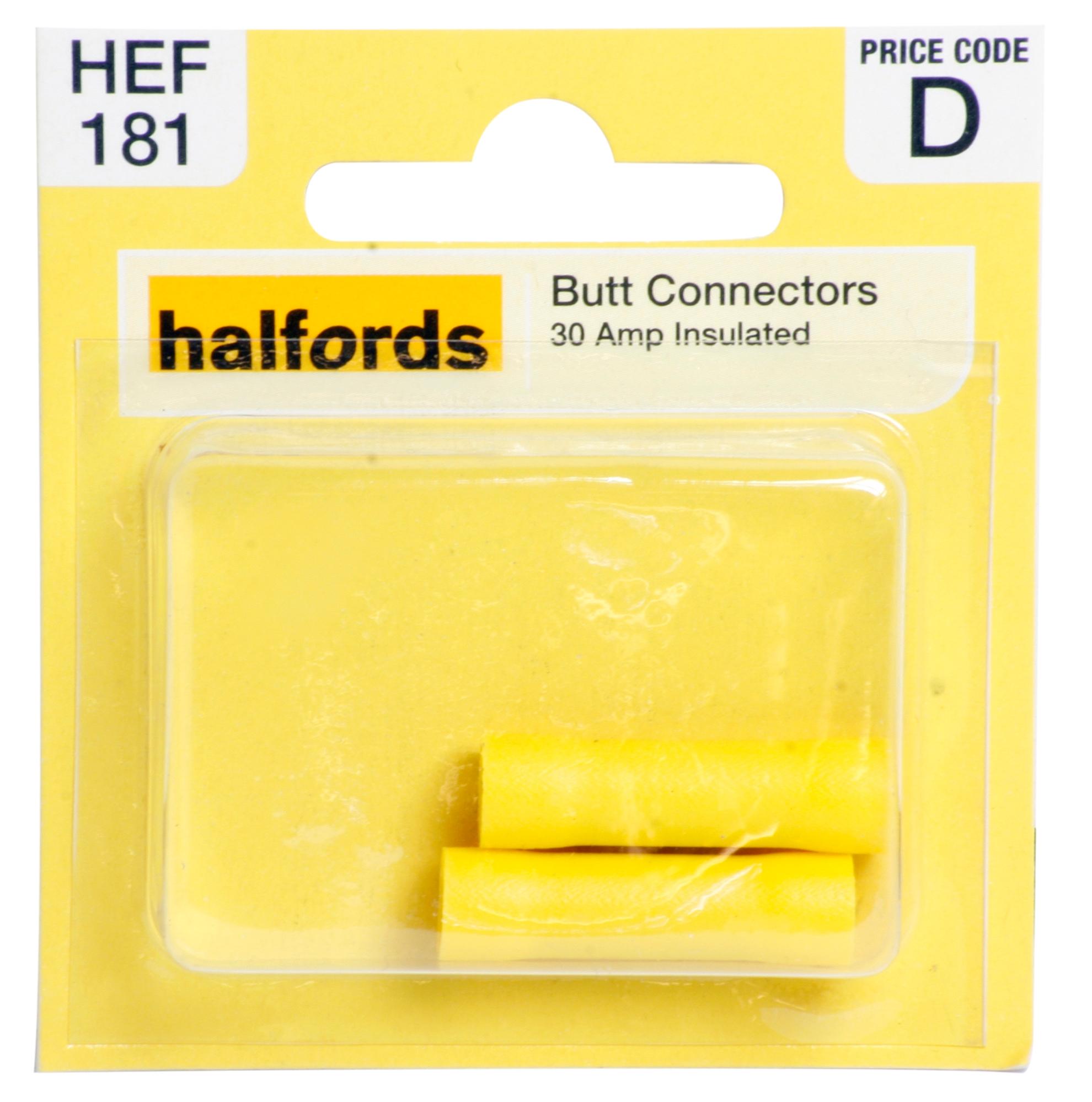 Halfords Butt Connectors 30 Amp Insulated