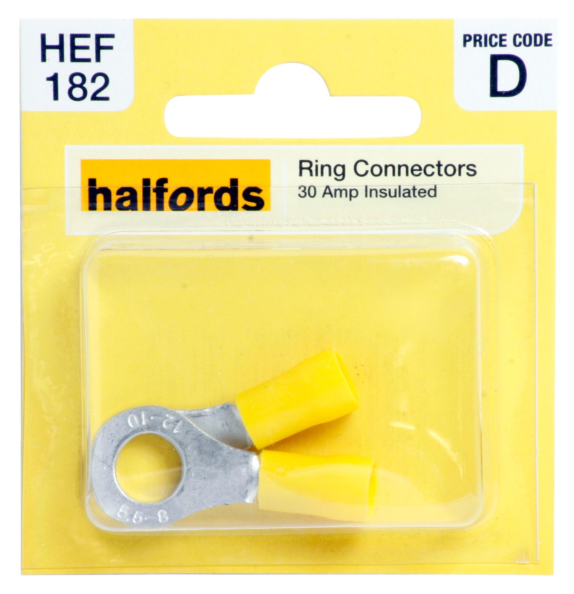 Halfords Ring Connectors 30 Amp Insulated