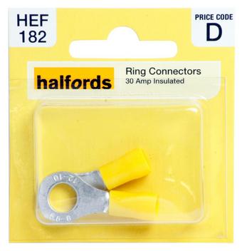 Halfords Ring Connectors 30 Amp Insulated | Halfords UK