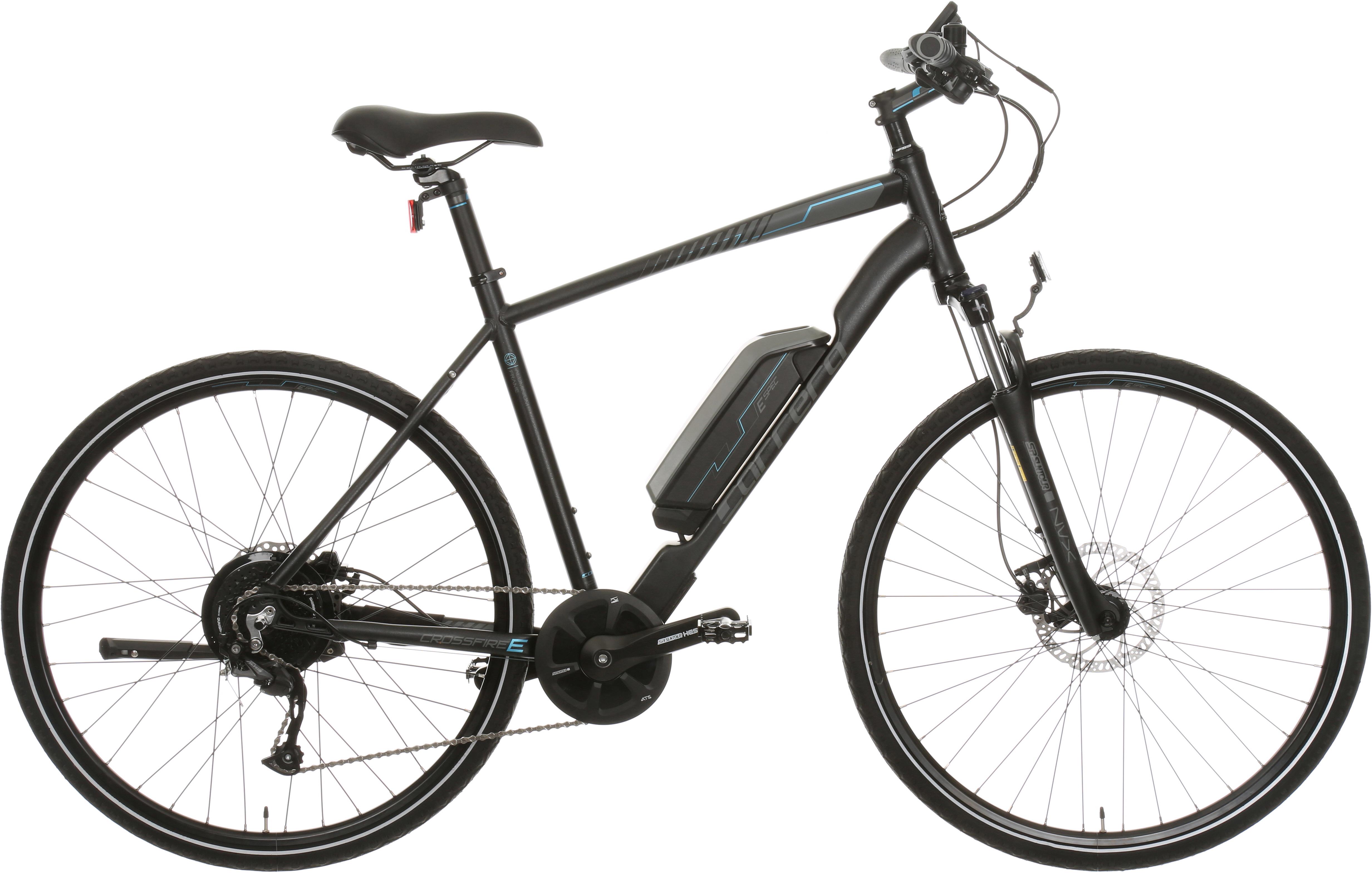 Carrera Crossfire E Mens Electric Hybrid Bike - 17", 19", 21" Frames