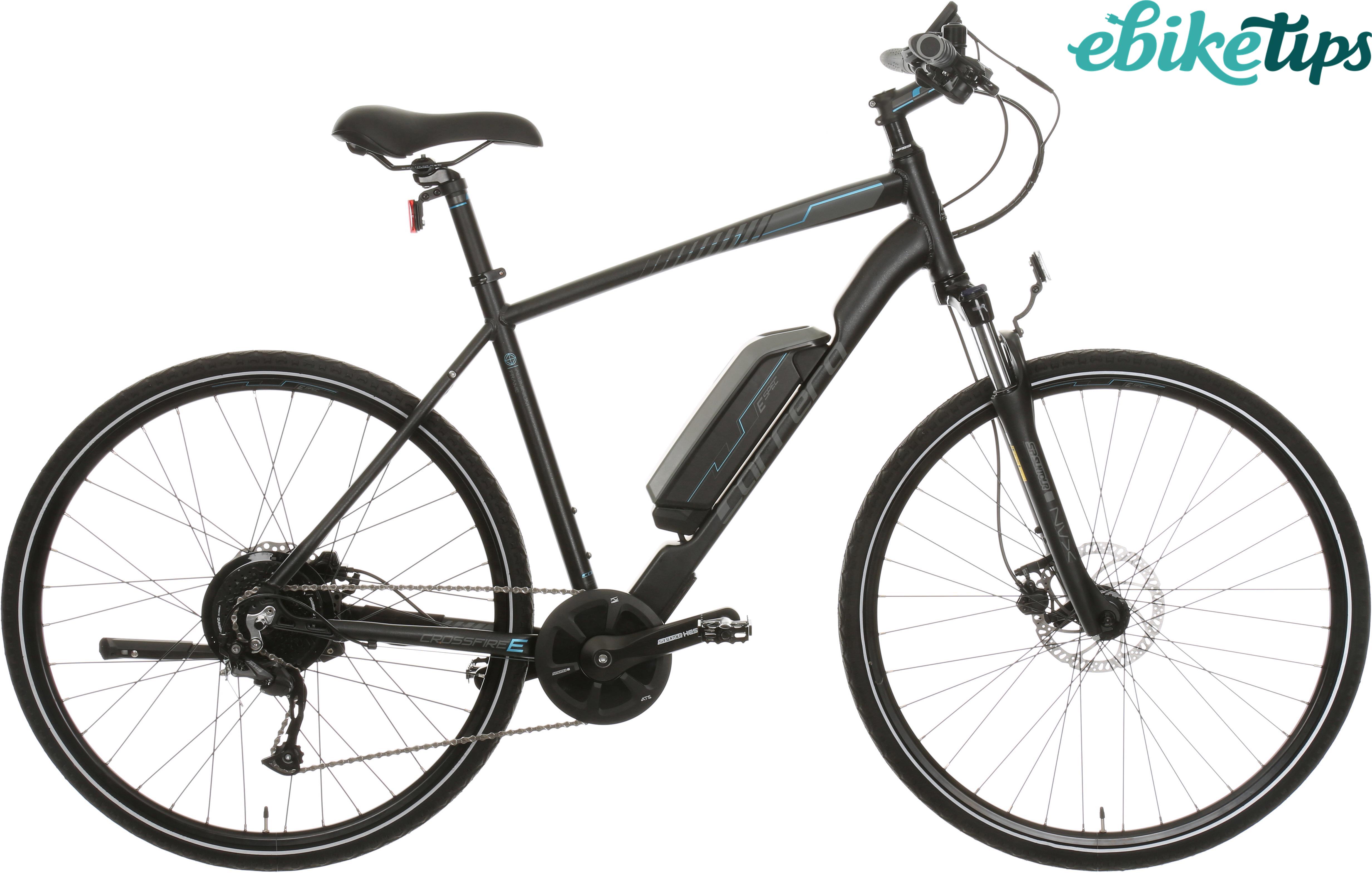 Carrera Crossfire E Mens Electric Hybrid Bike - 17", 19", 21" Frames