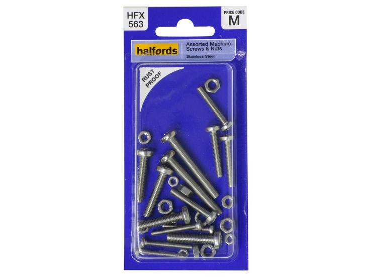 Halfords Assorted Machine Screws & Nuts