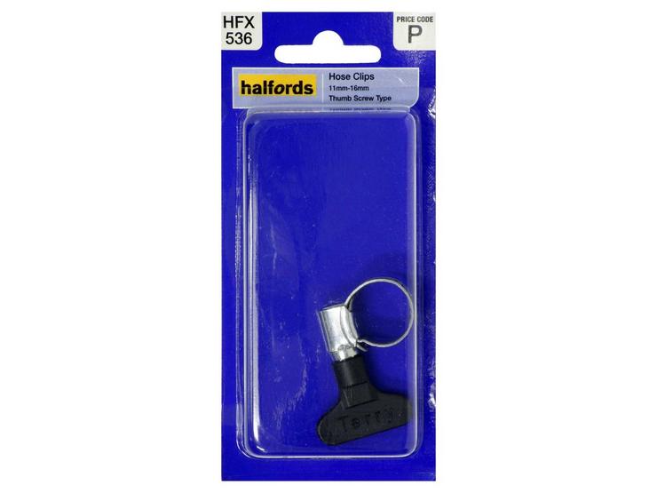 Halfords Hose Clip 11-16mm Thumbscrew