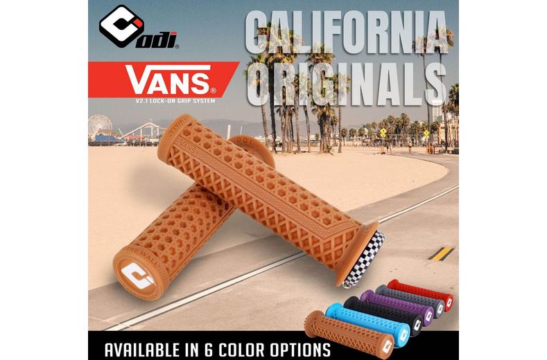 ODI Vans V2.1 Lock On Grips 135mm, Graphite ODI Vans V2.1 Lock On Grips 135mm, Graphite