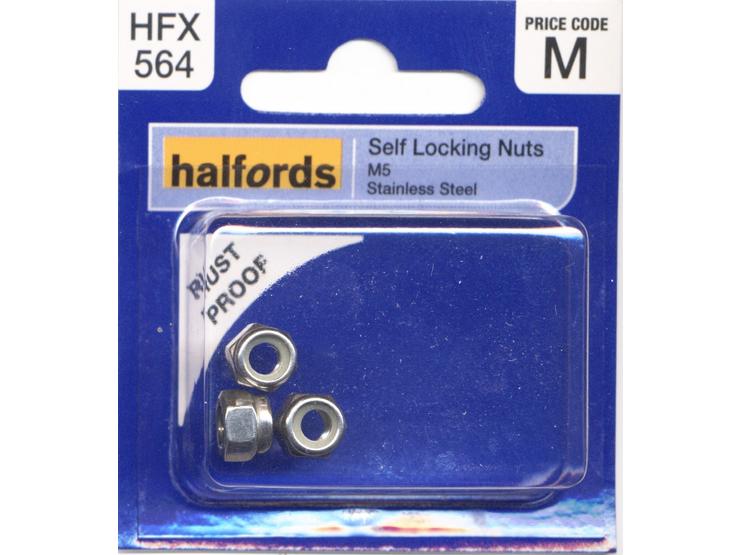 Halfords Self Locking Nuts M5