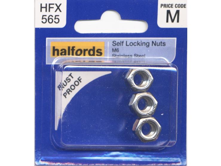 Halfords Self Locking Nuts M6