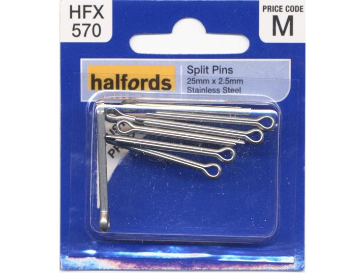 Halfords Split Pins 25mmx2.5mm