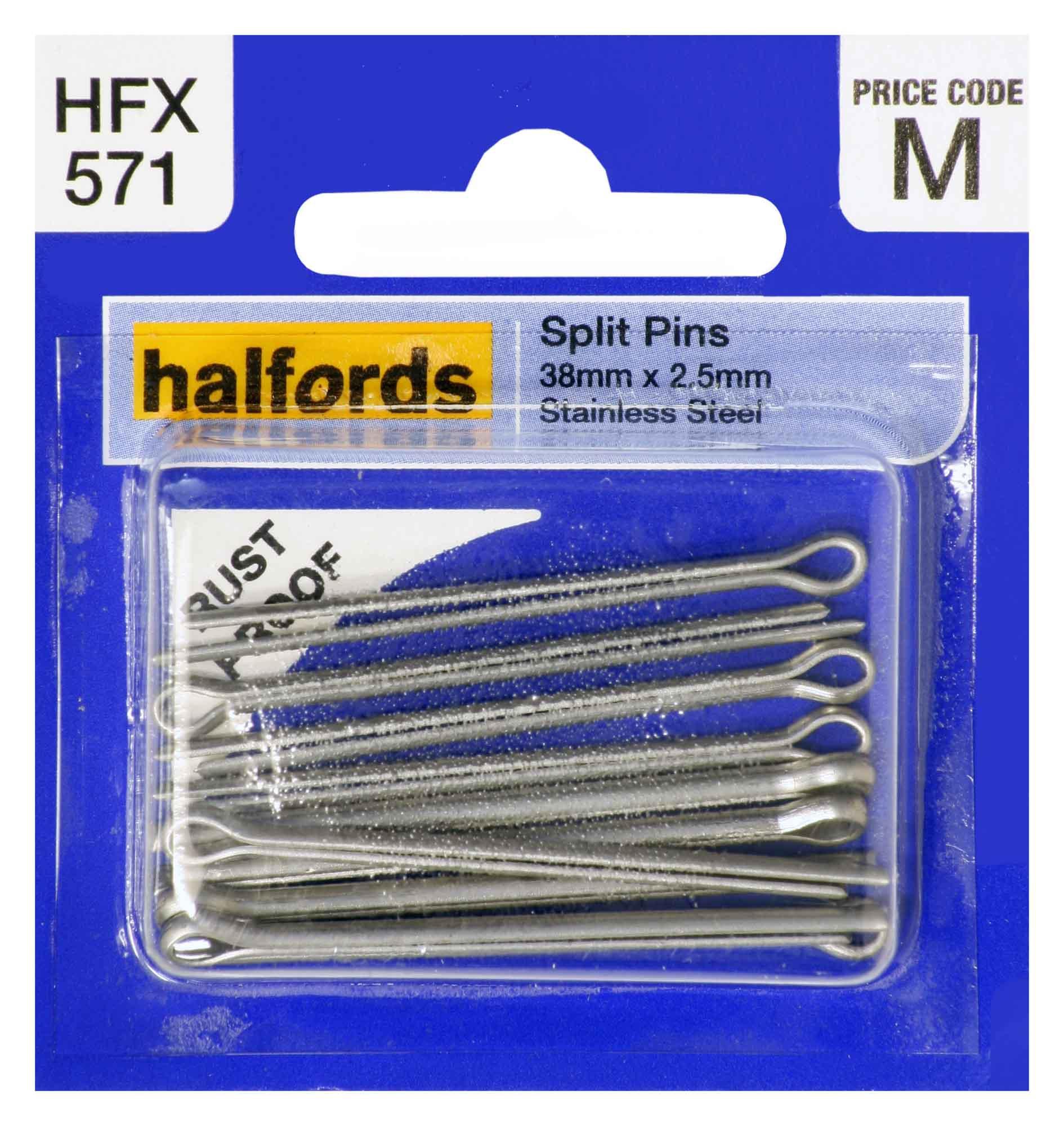Halfords Split Pins 38Mmx2.5Mm