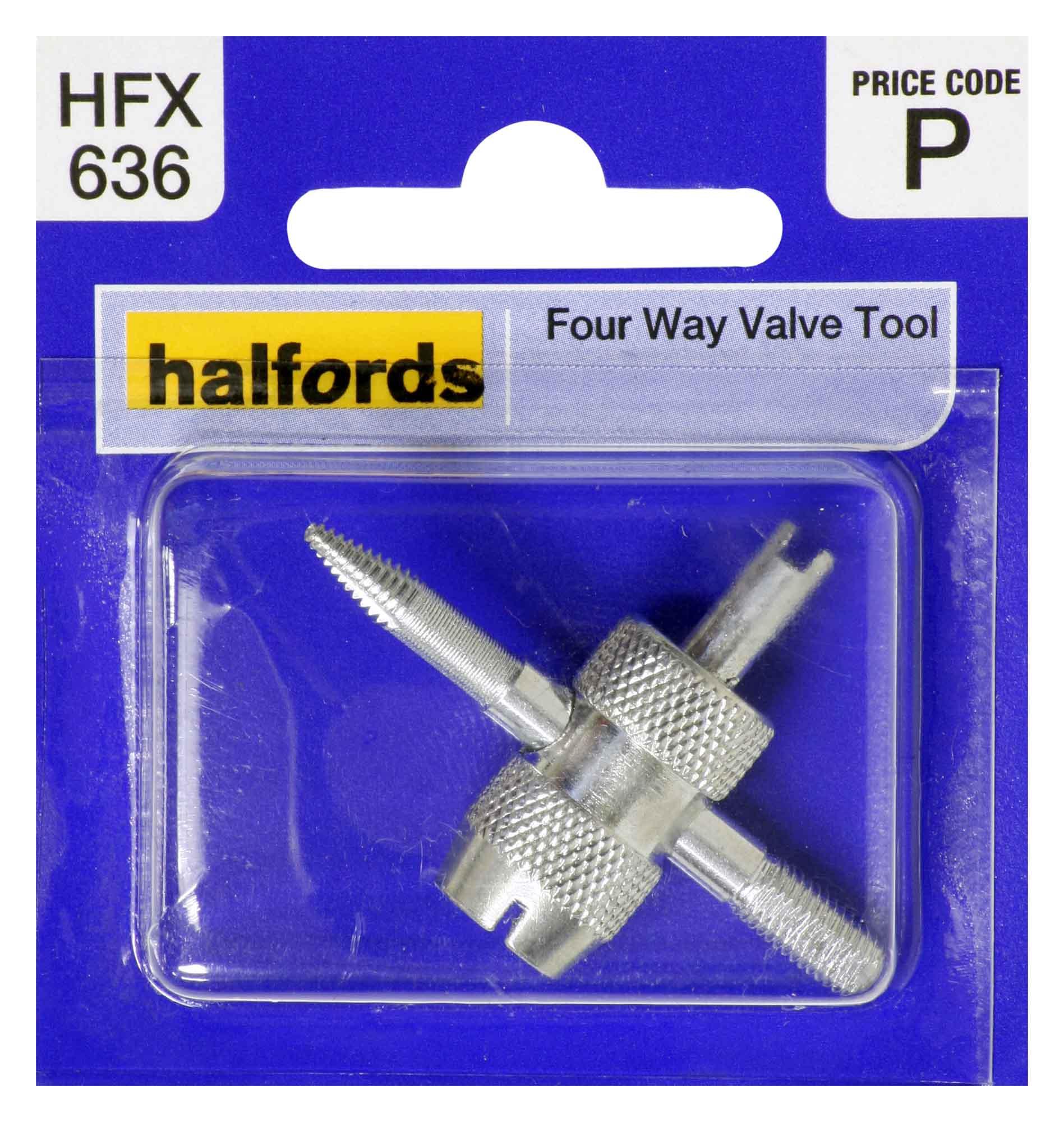 Halfords 4 Way Valve Tool