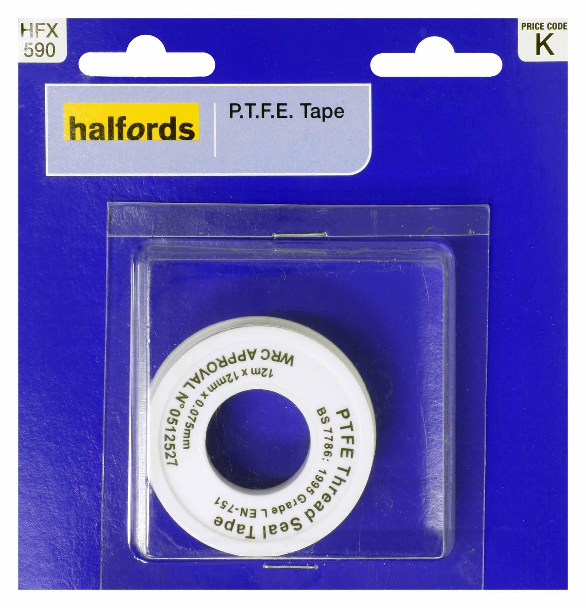Halfords Ptfe Thread Seal Tape 12Mmx12M