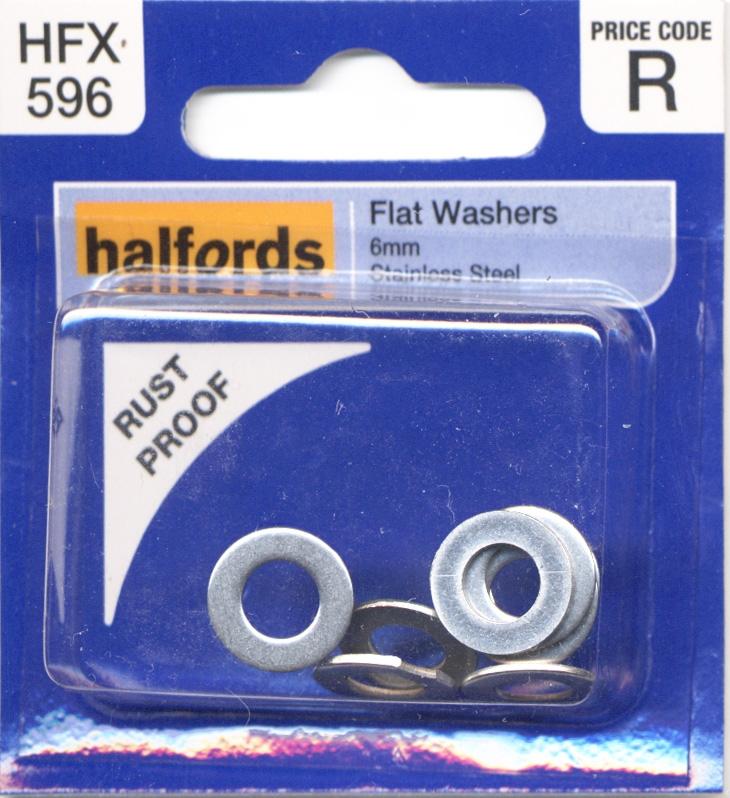 Halfords Flat Washers 6Mm