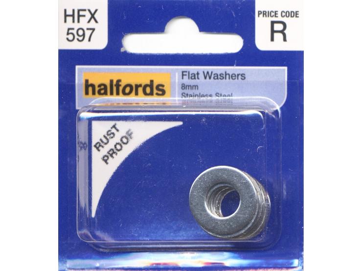 Halfords Flat Washers 8mm