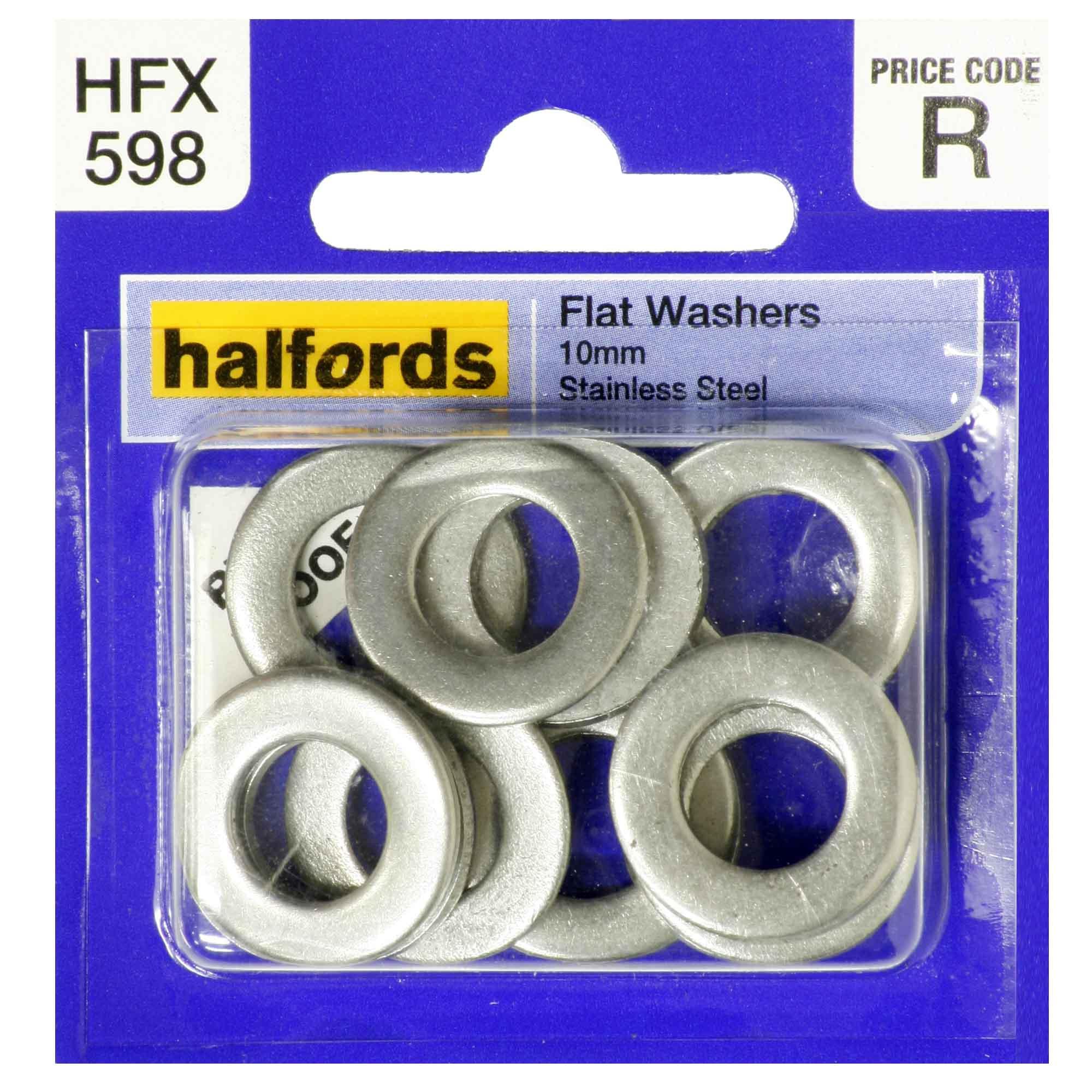 Halfords Flat Washers 10Mm
