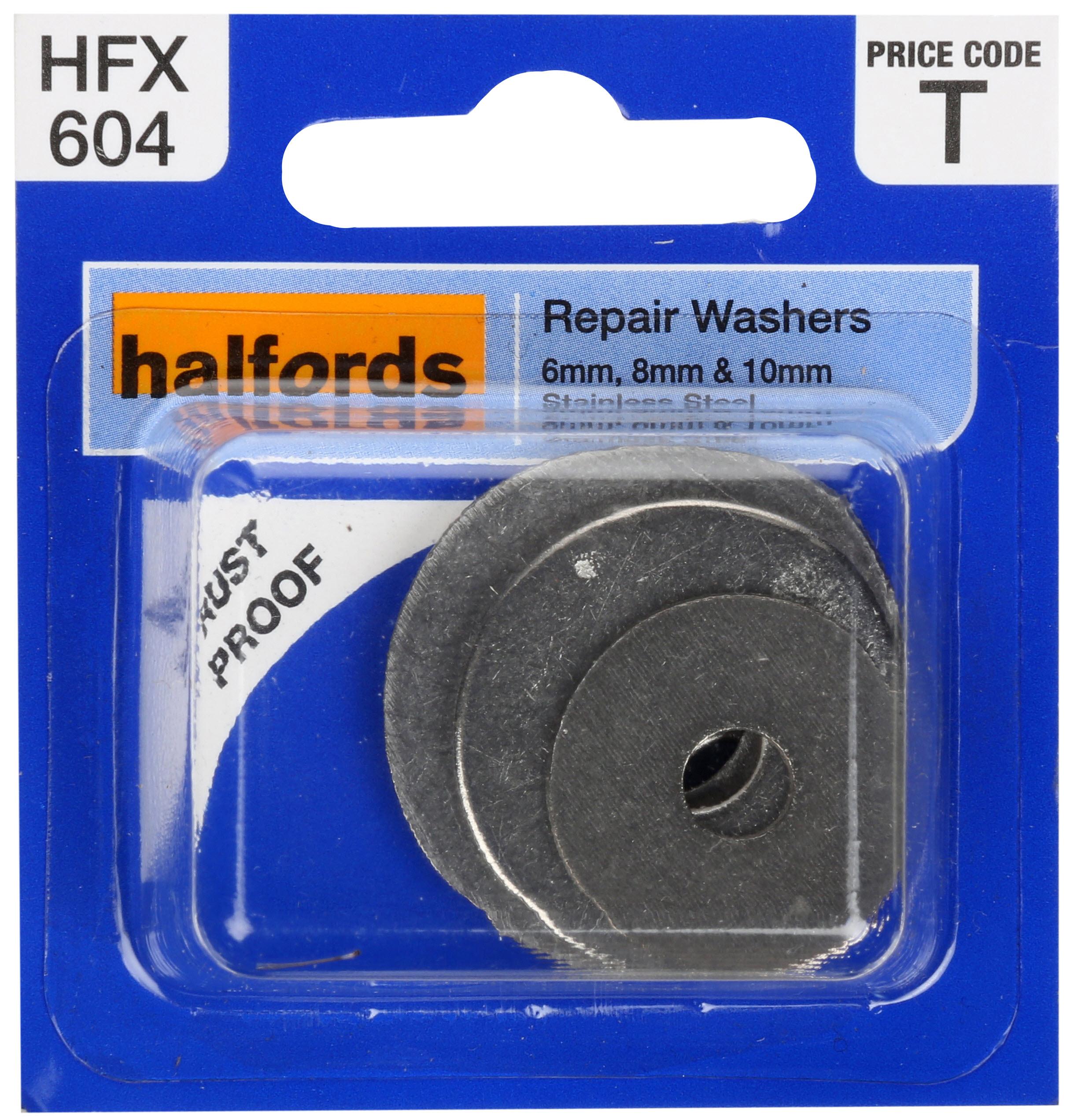 Halfords Assorted Repair Washers 6, 8, 10Mm