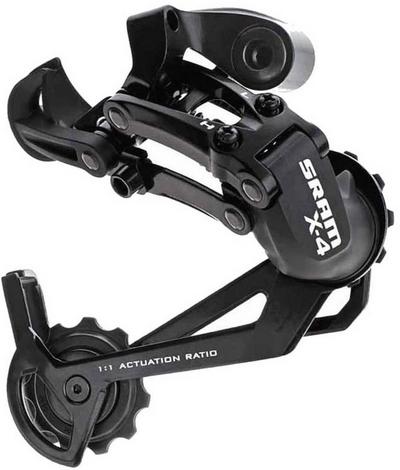 SRAM X4 7/8/9 Speed Rear Derailleur, Black SRAM X4 7/8/9 Speed Rear Derailleur, Black