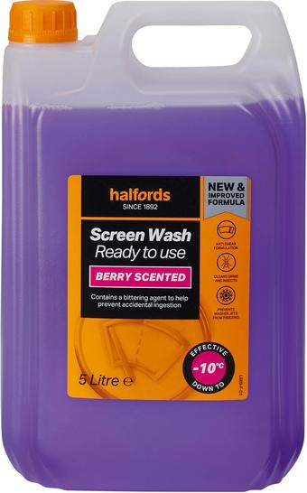 Halfords -10 Ready To Use Berry Screenwash 5L