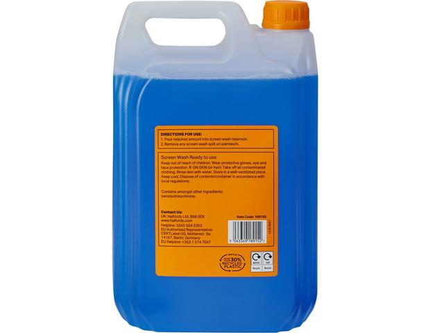 Halfords -5 Ready To Use Screenwash 5L