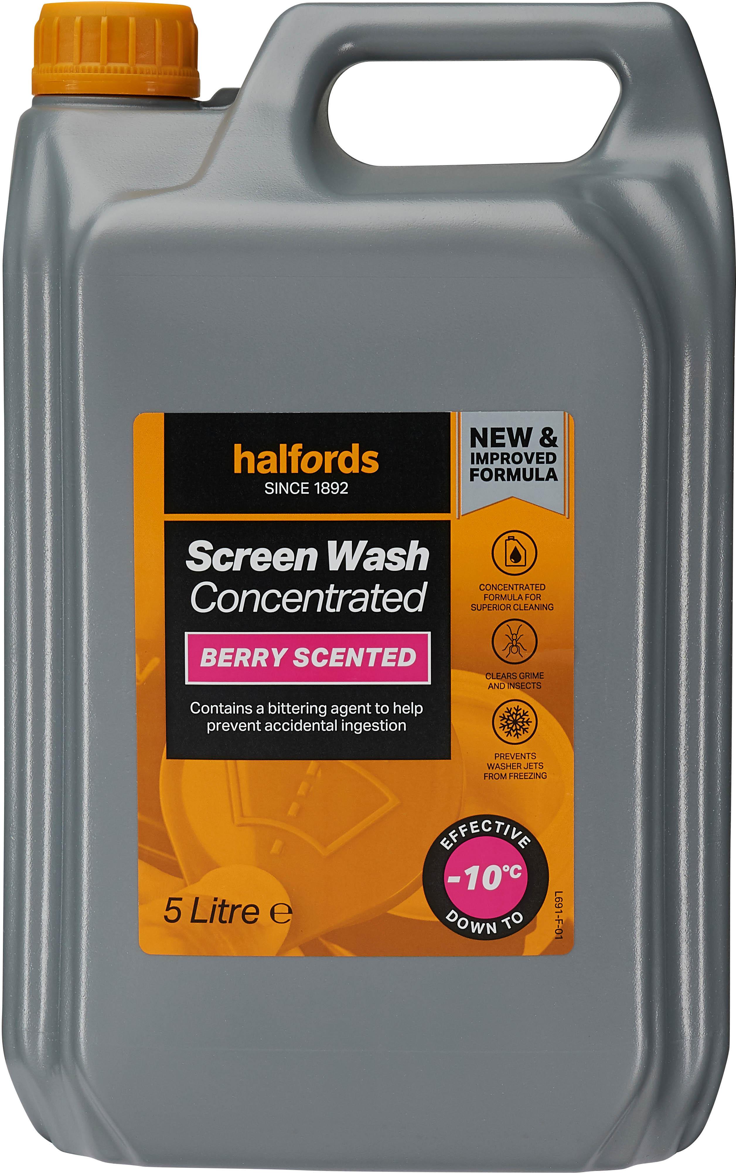 Halfords -10 Concentrate Berry Screen Wash 5L
