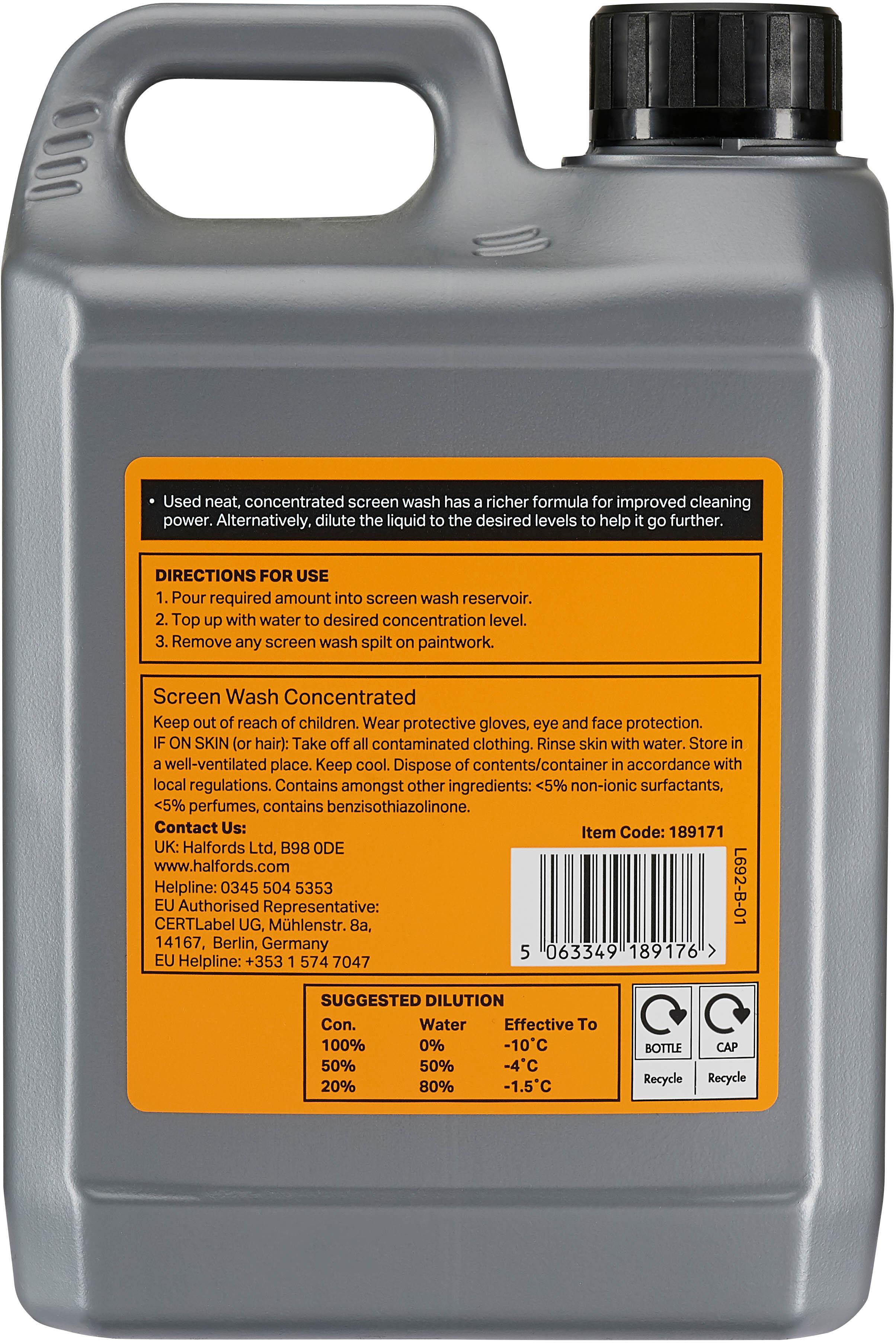 Halfords -10 Concentrate Berry Screenwash 2L
