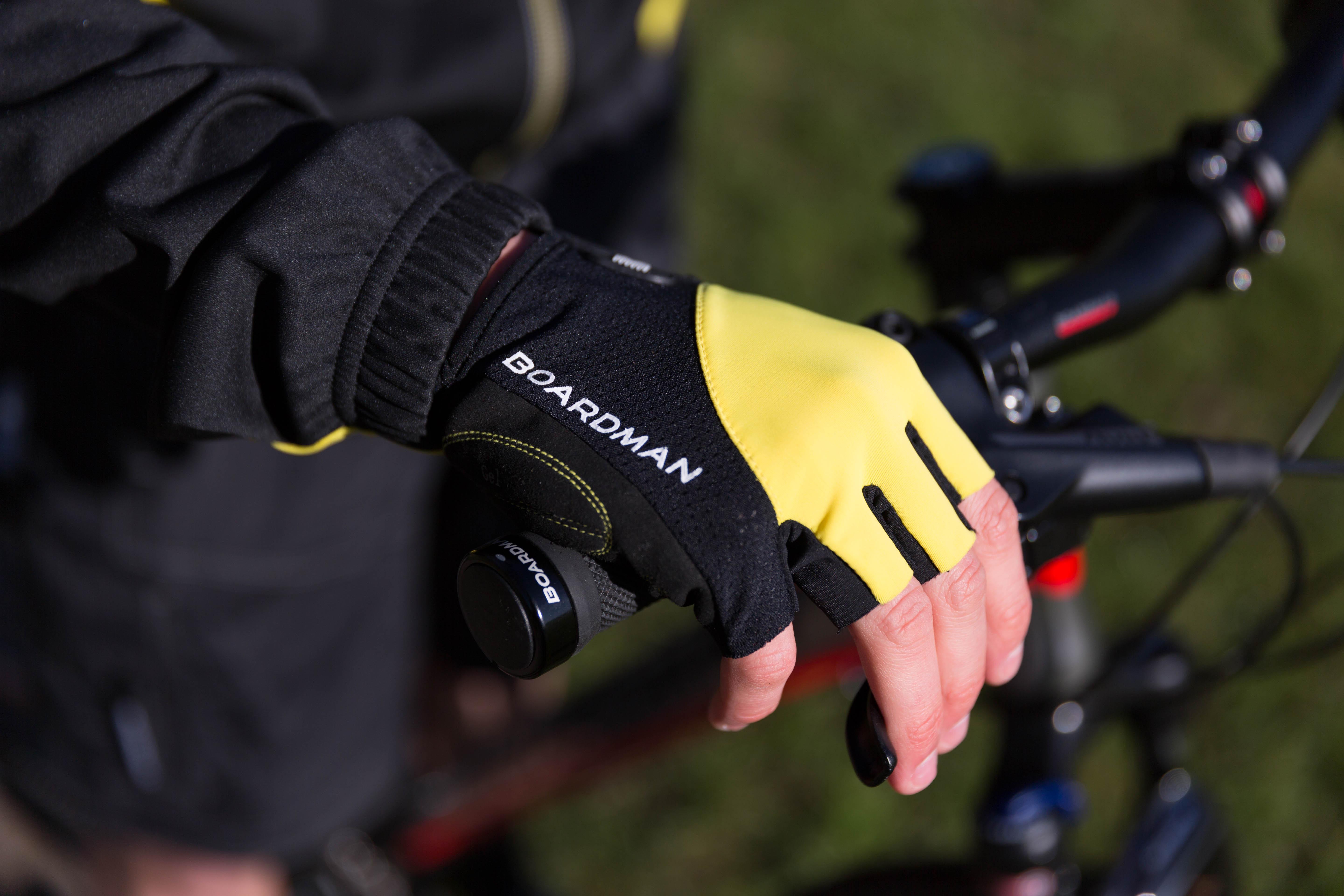 Boardman Mens Cycling Mitts - Yellow