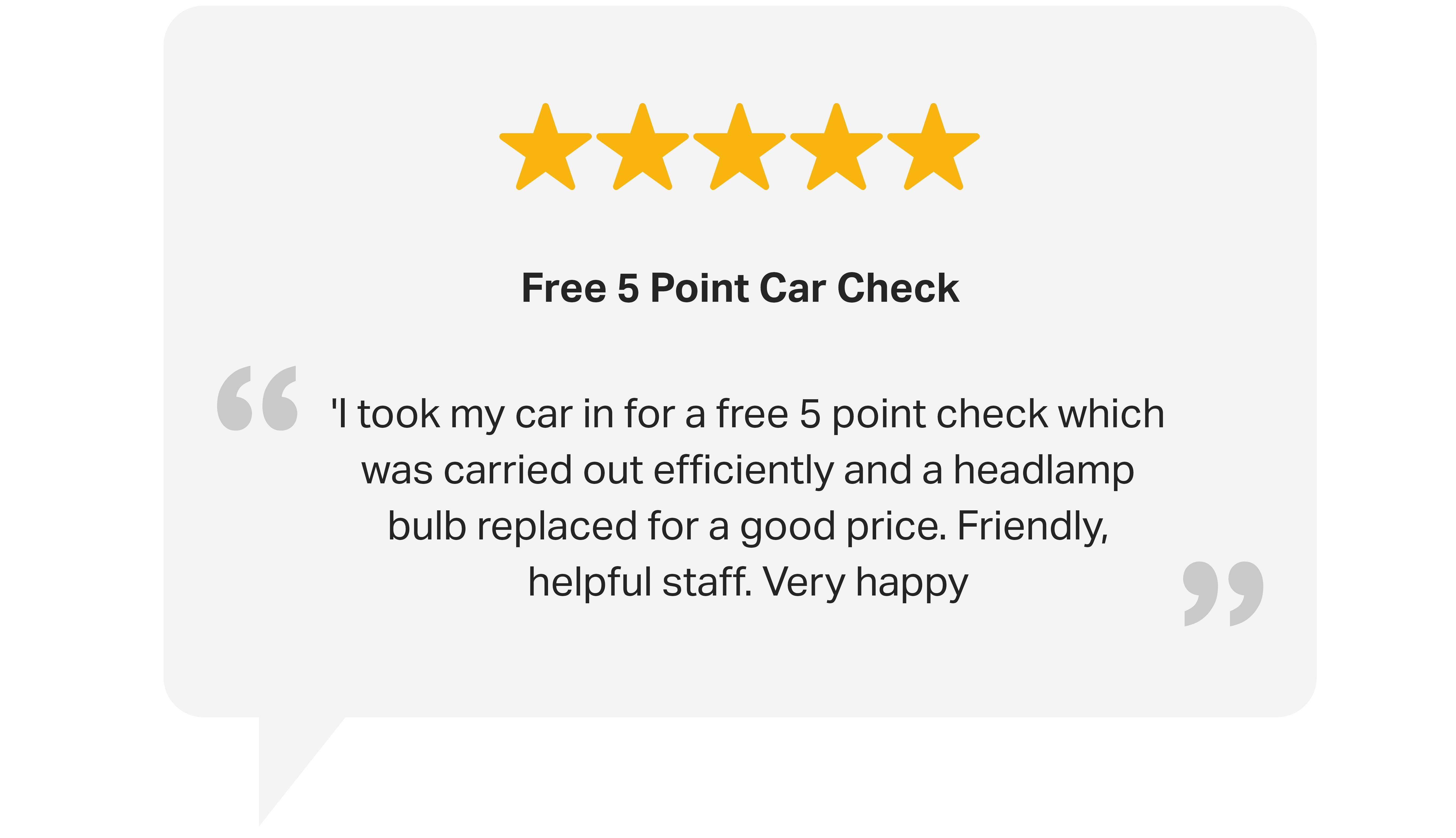 Free 5 Point Car Check