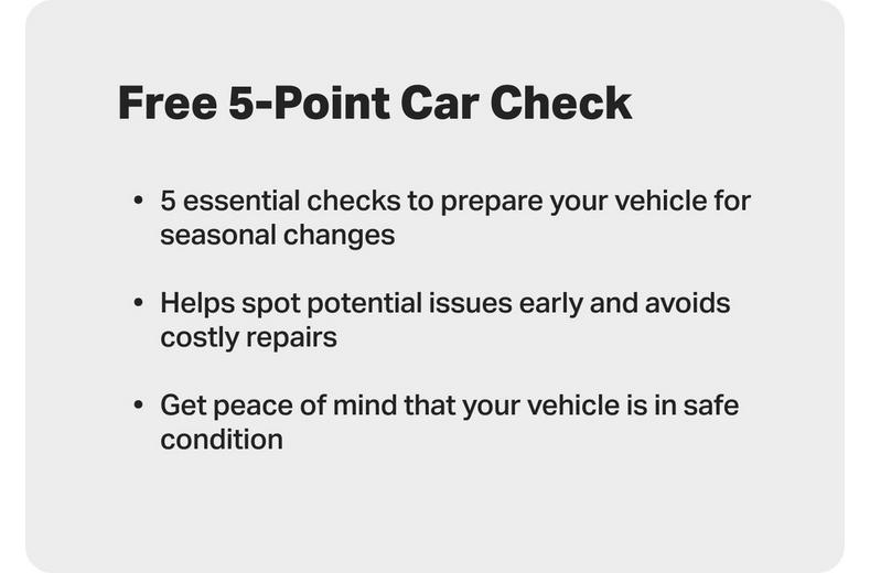 Free 5 Point Car Check Free 5 Point Car Check